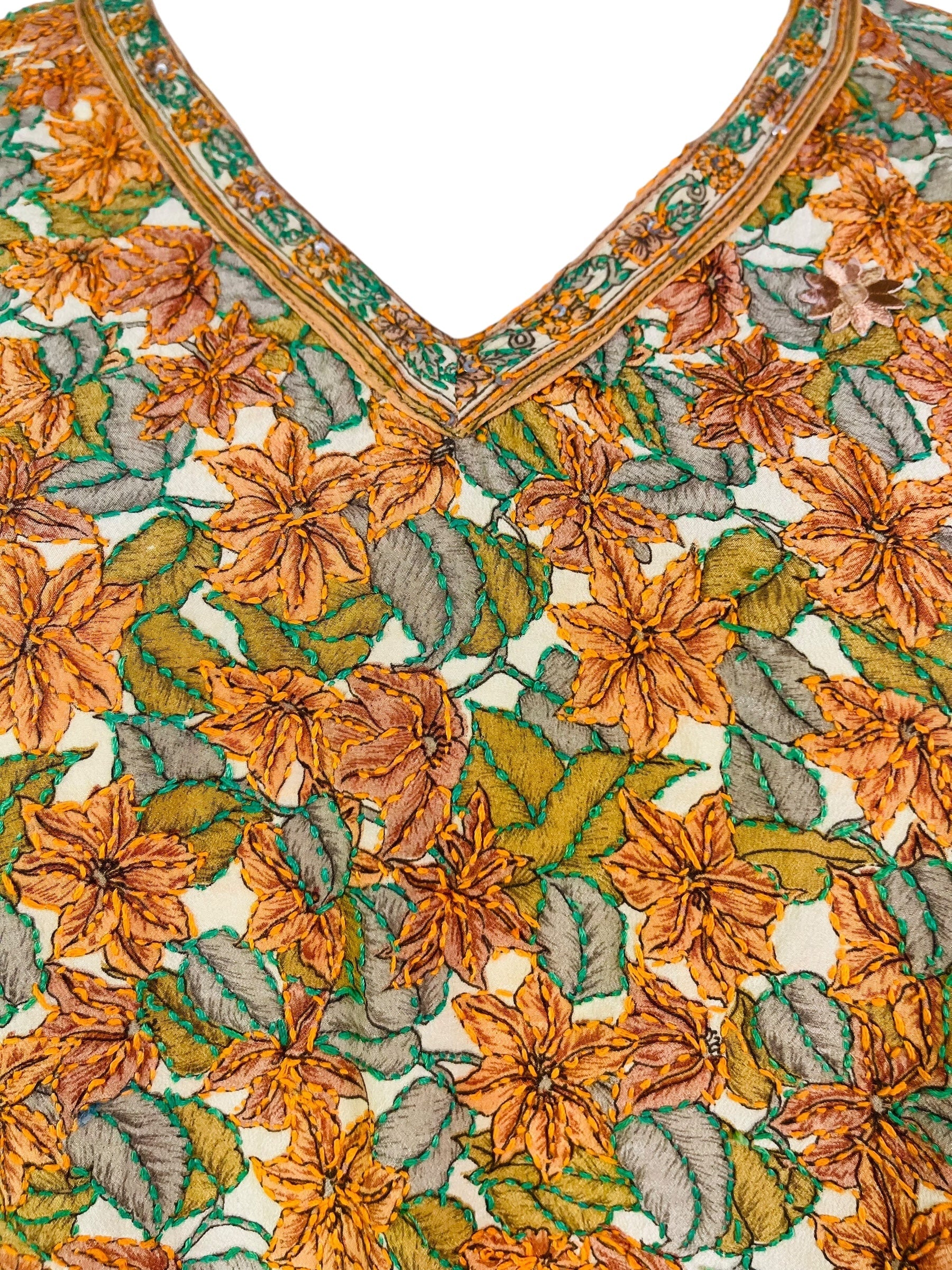 PRC7472 Avatar Pure Silk Midi Length Kaftan