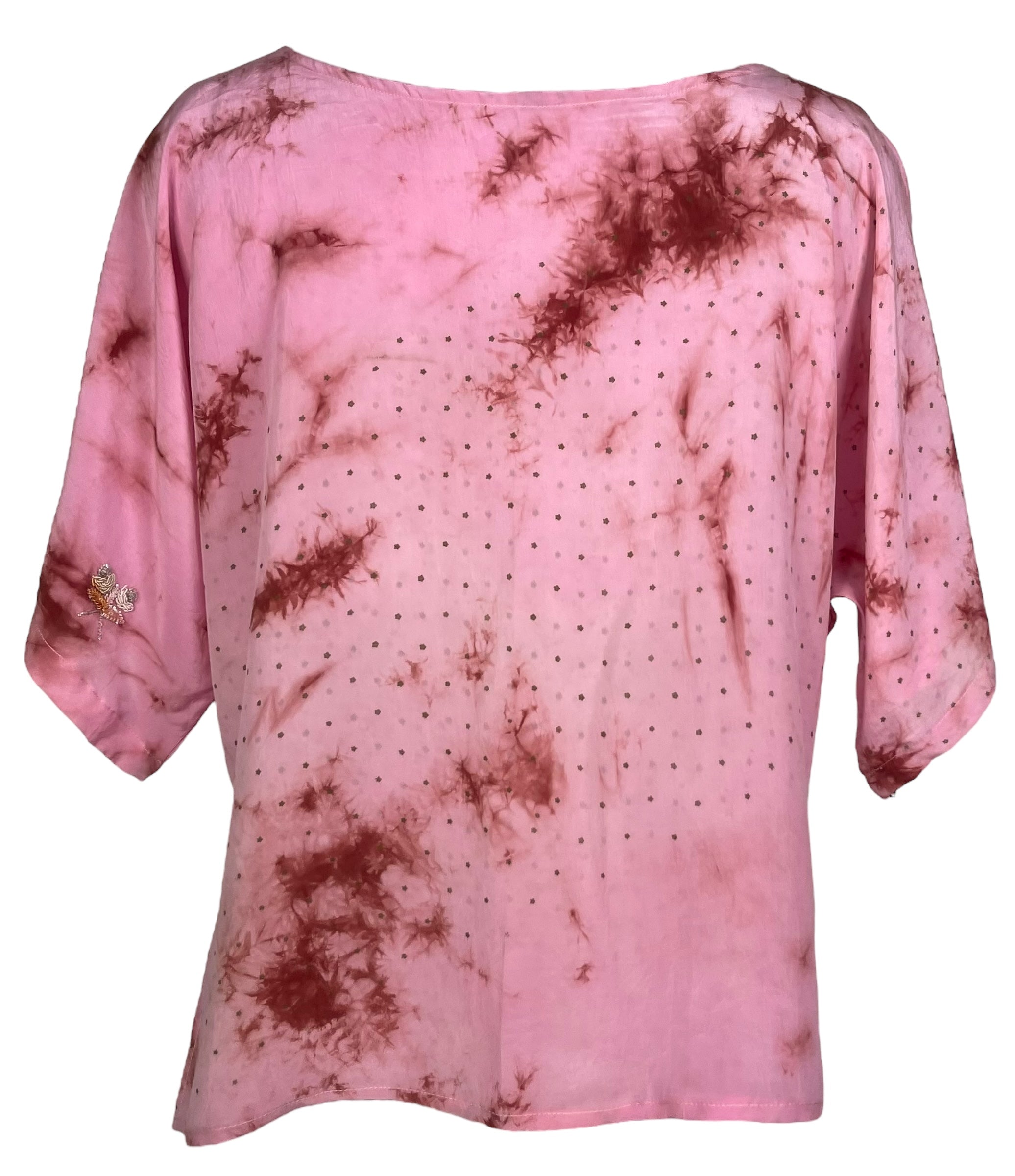 PRC7840 Avatar Pure Silk Side Slit Top