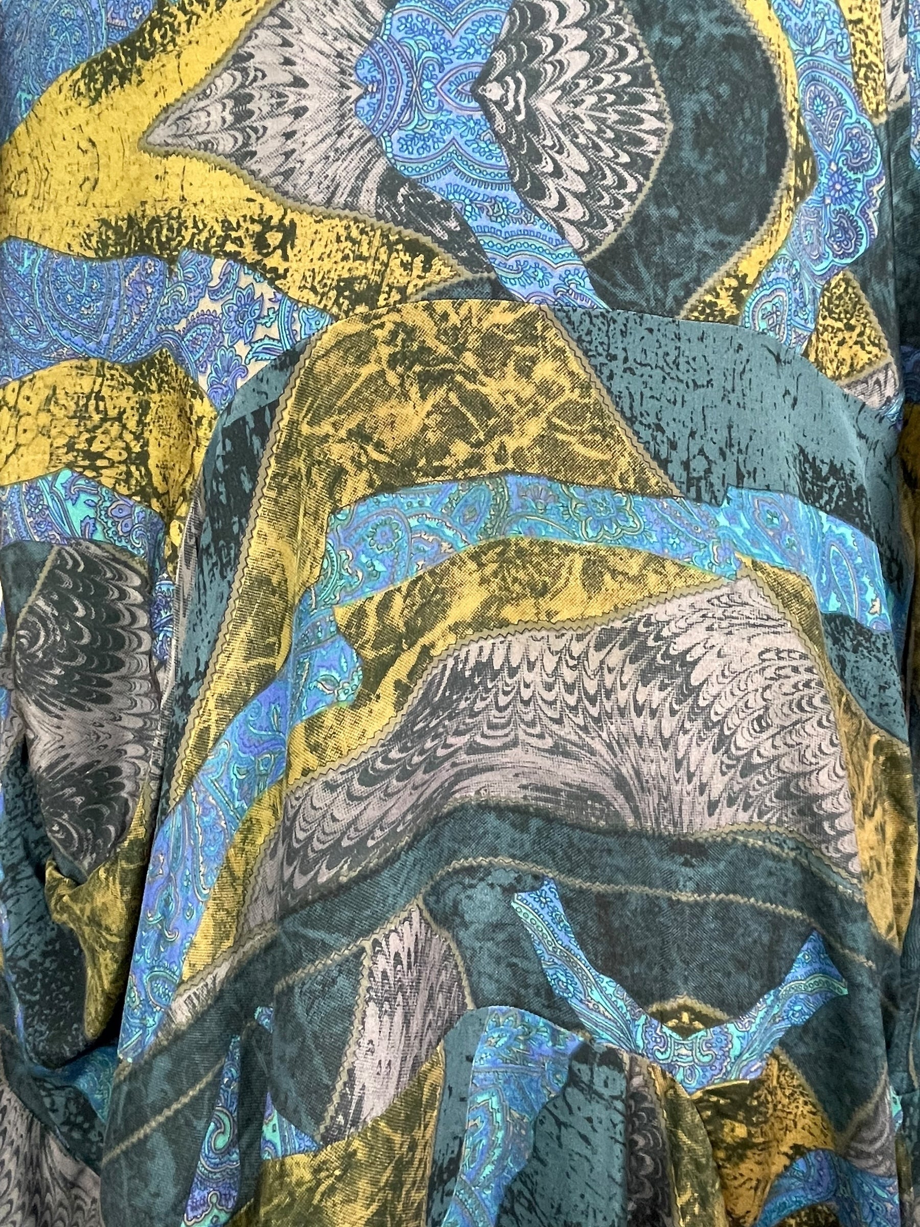 PRC7838 Avatar Pure Silk Sculptural Long Tunic Dress