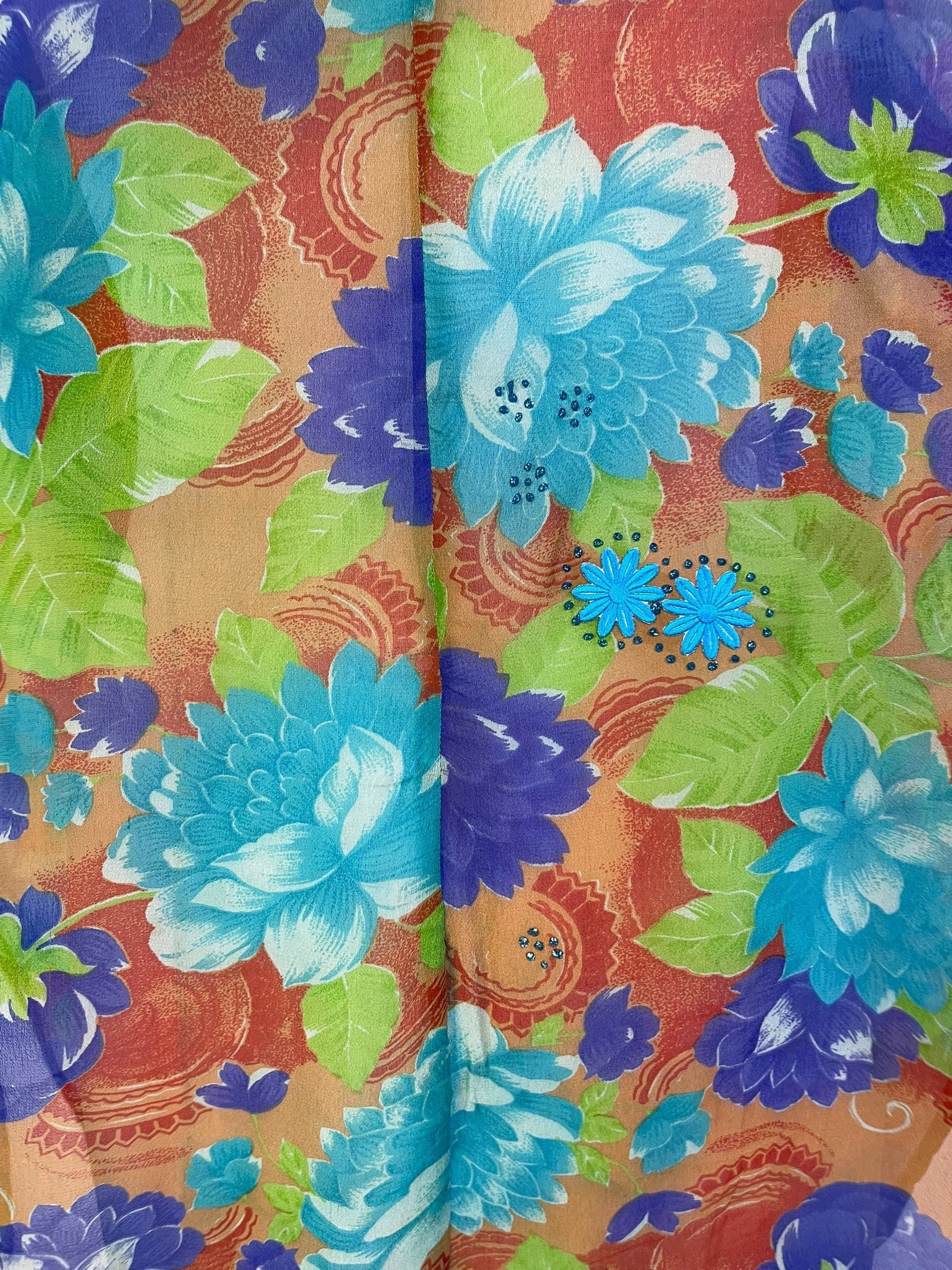 PRG7105 Sheer Avatar Pure Silk Waterfall Top