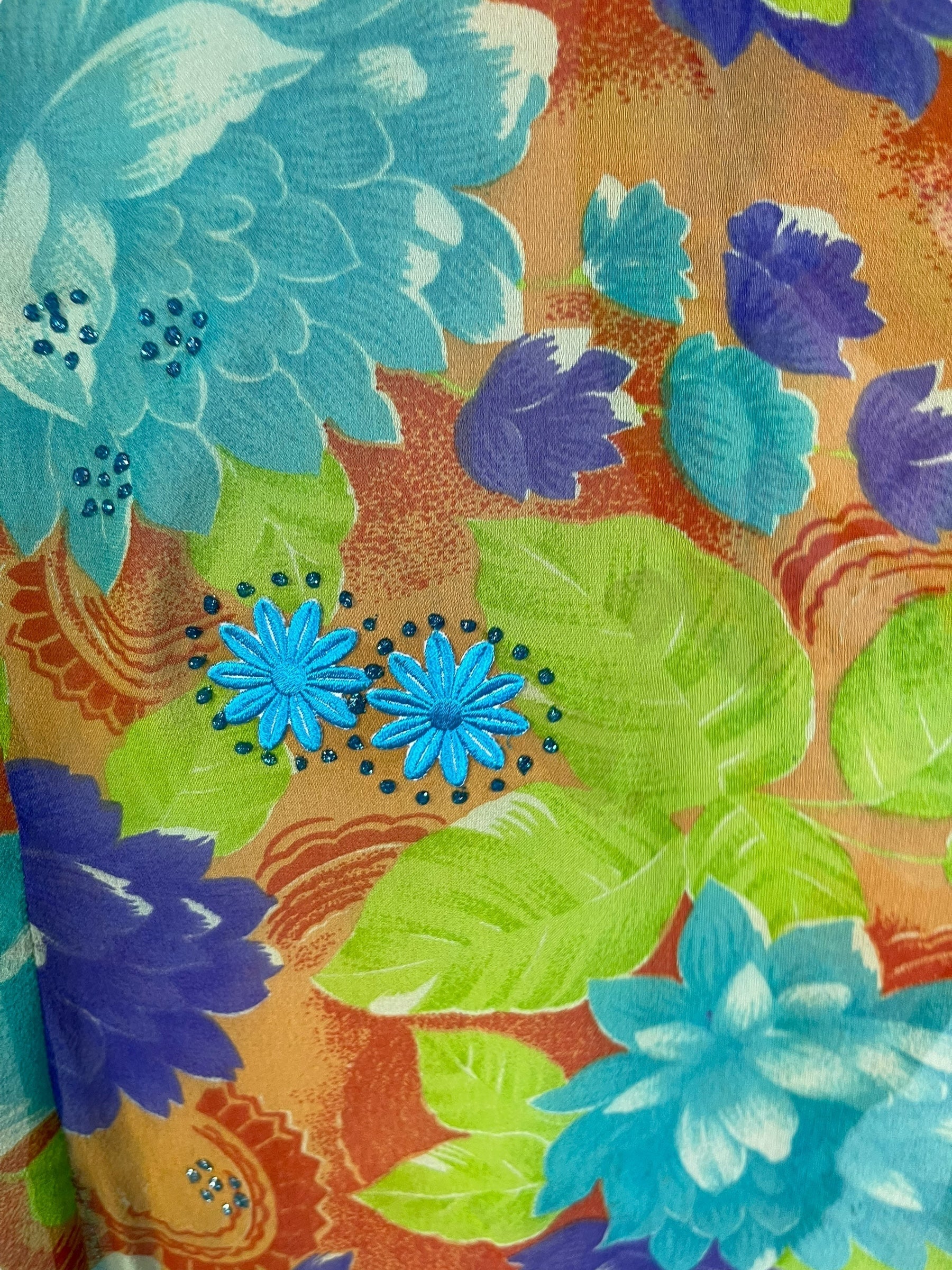 PRG7105 Sheer Avatar Pure Silk Waterfall Top