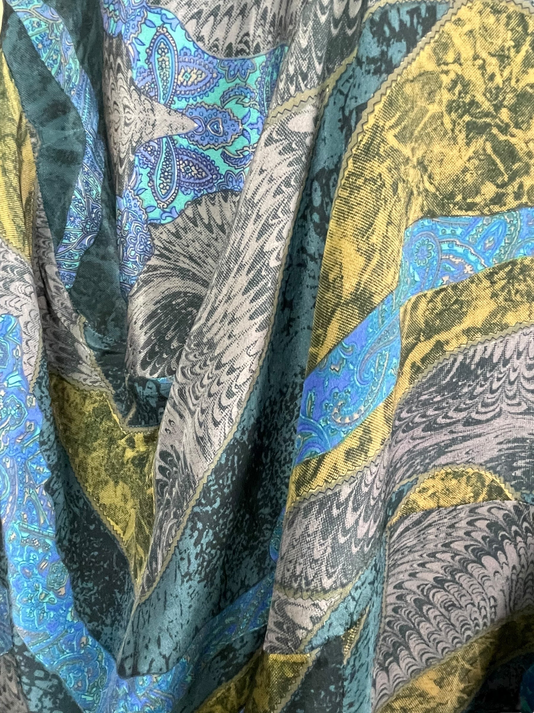 PRC7838 Avatar Pure Silk Sculptural Long Tunic Dress