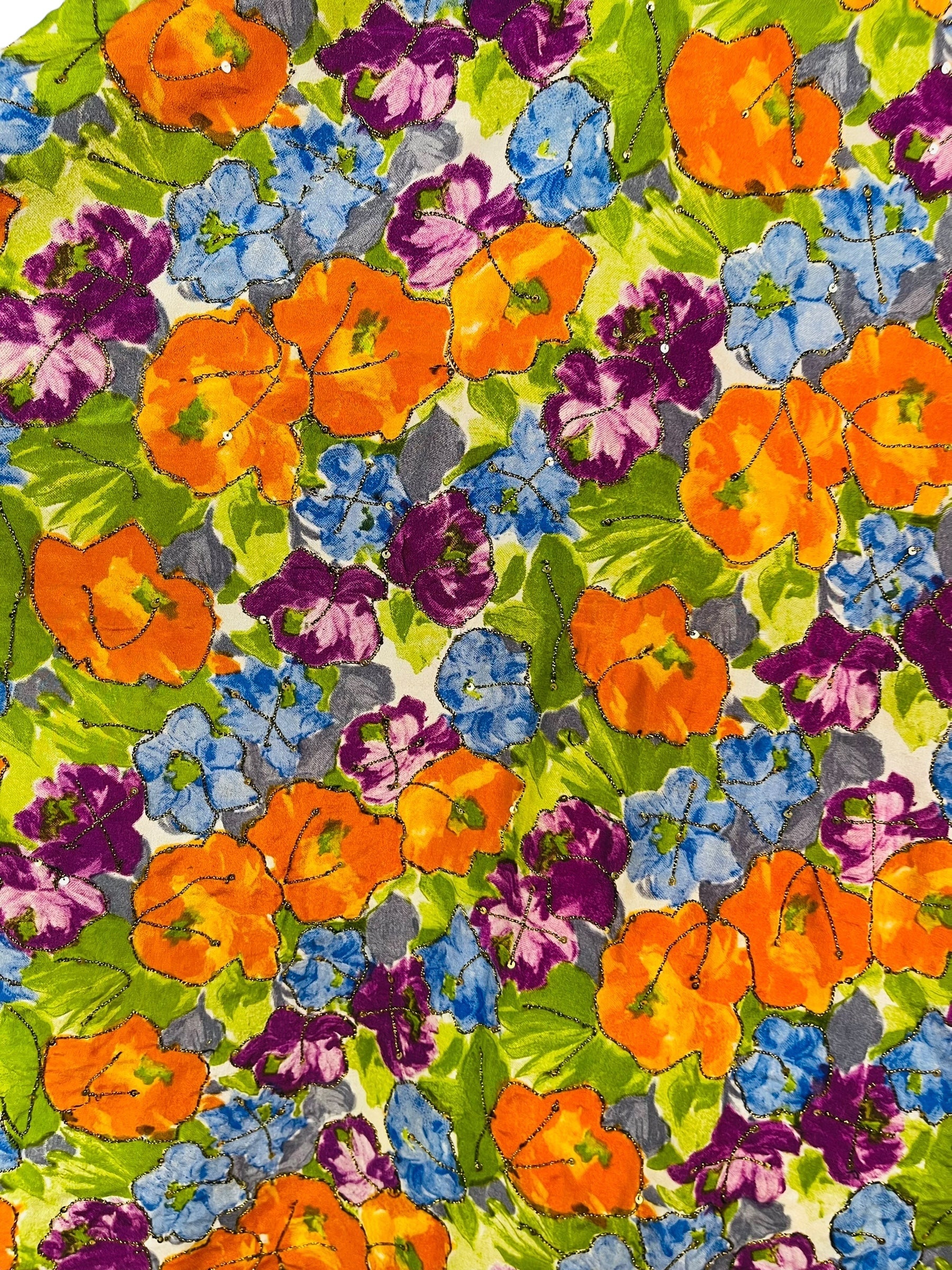 PRC7474 Avatar Pure Silk Midi Length Kaftan