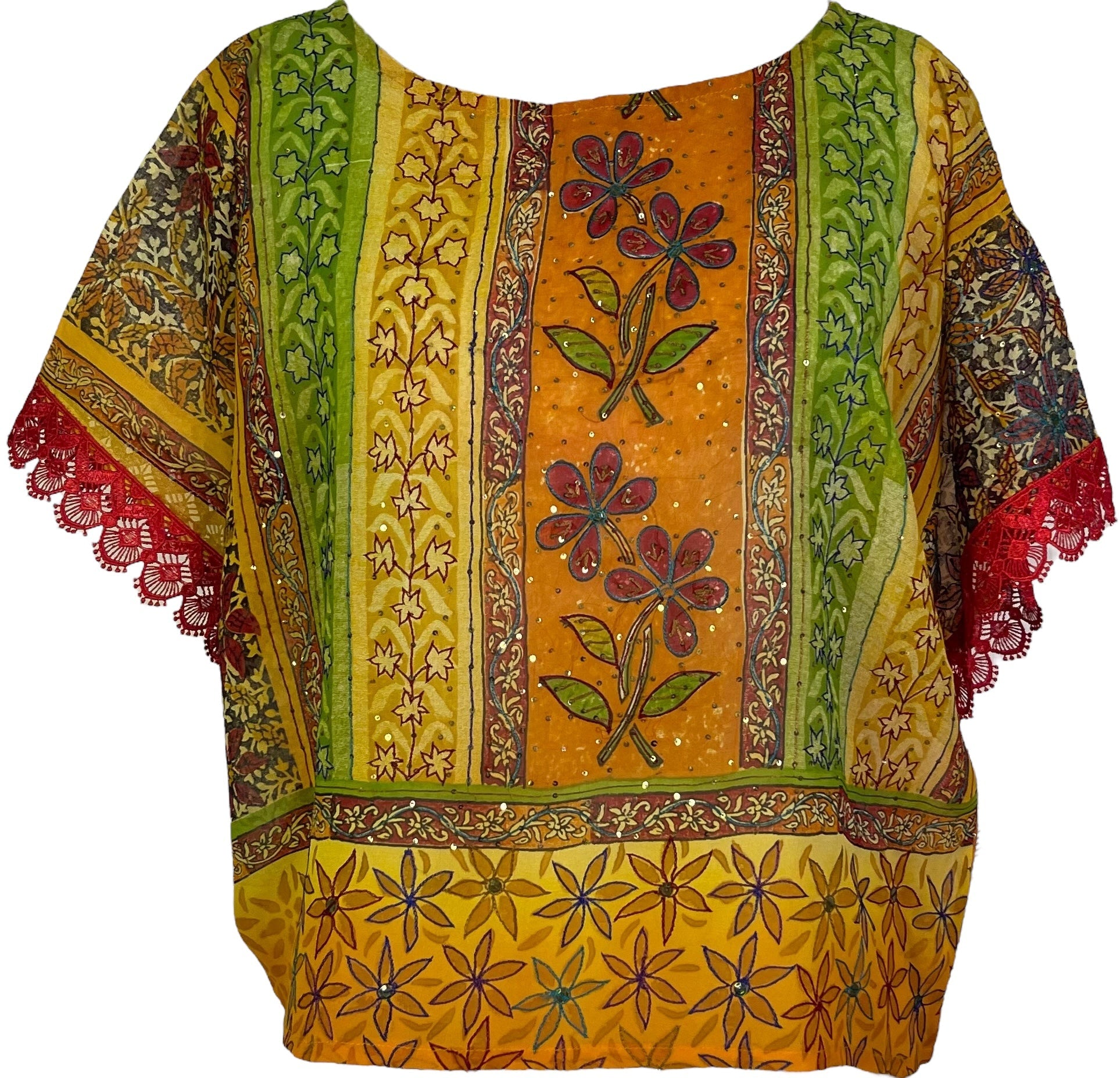 PRG6806 Sheer Avatar Pure Silk Boxy Top