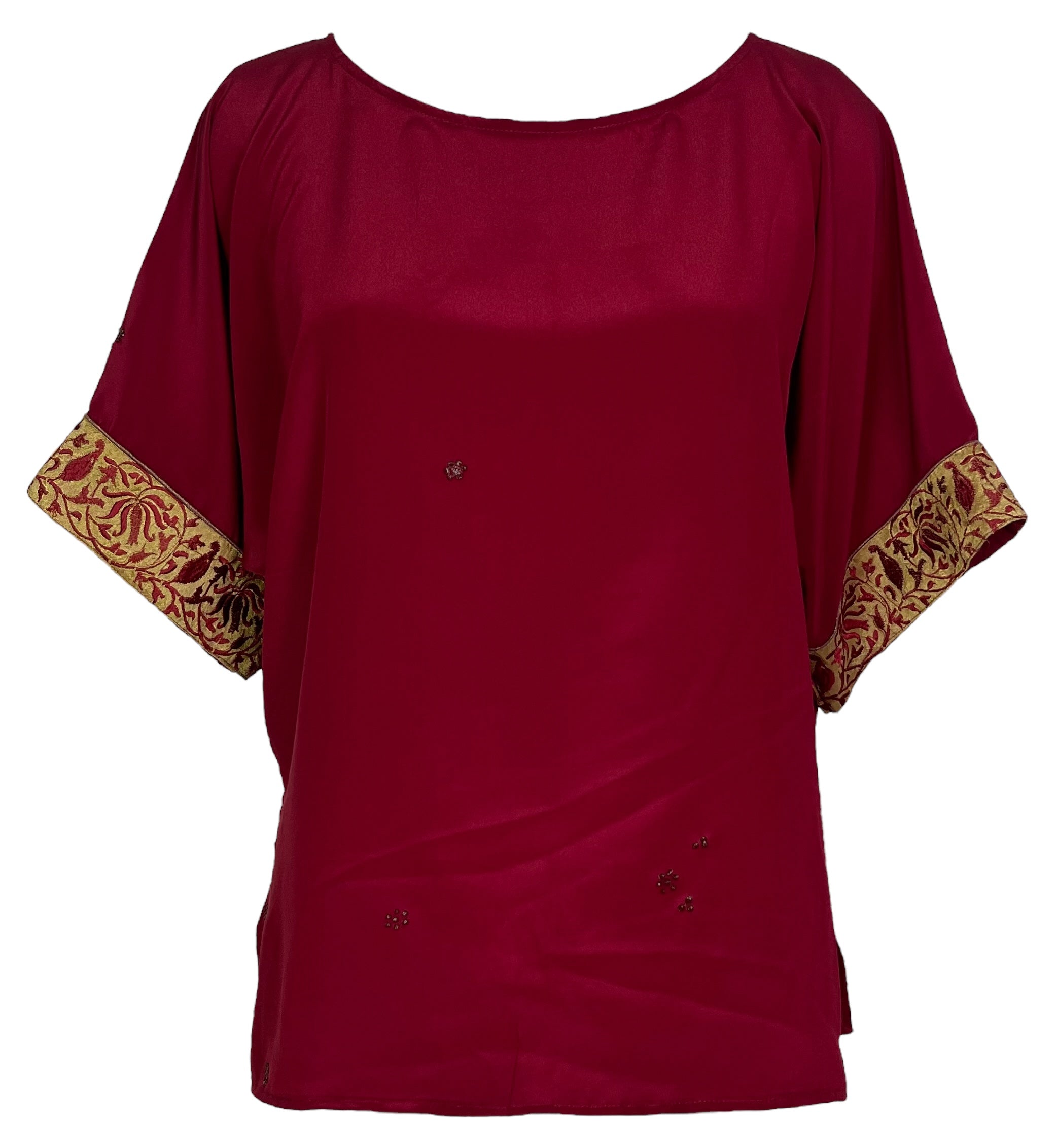 PRC6391A Avatar Pure Silk Side Slit Top