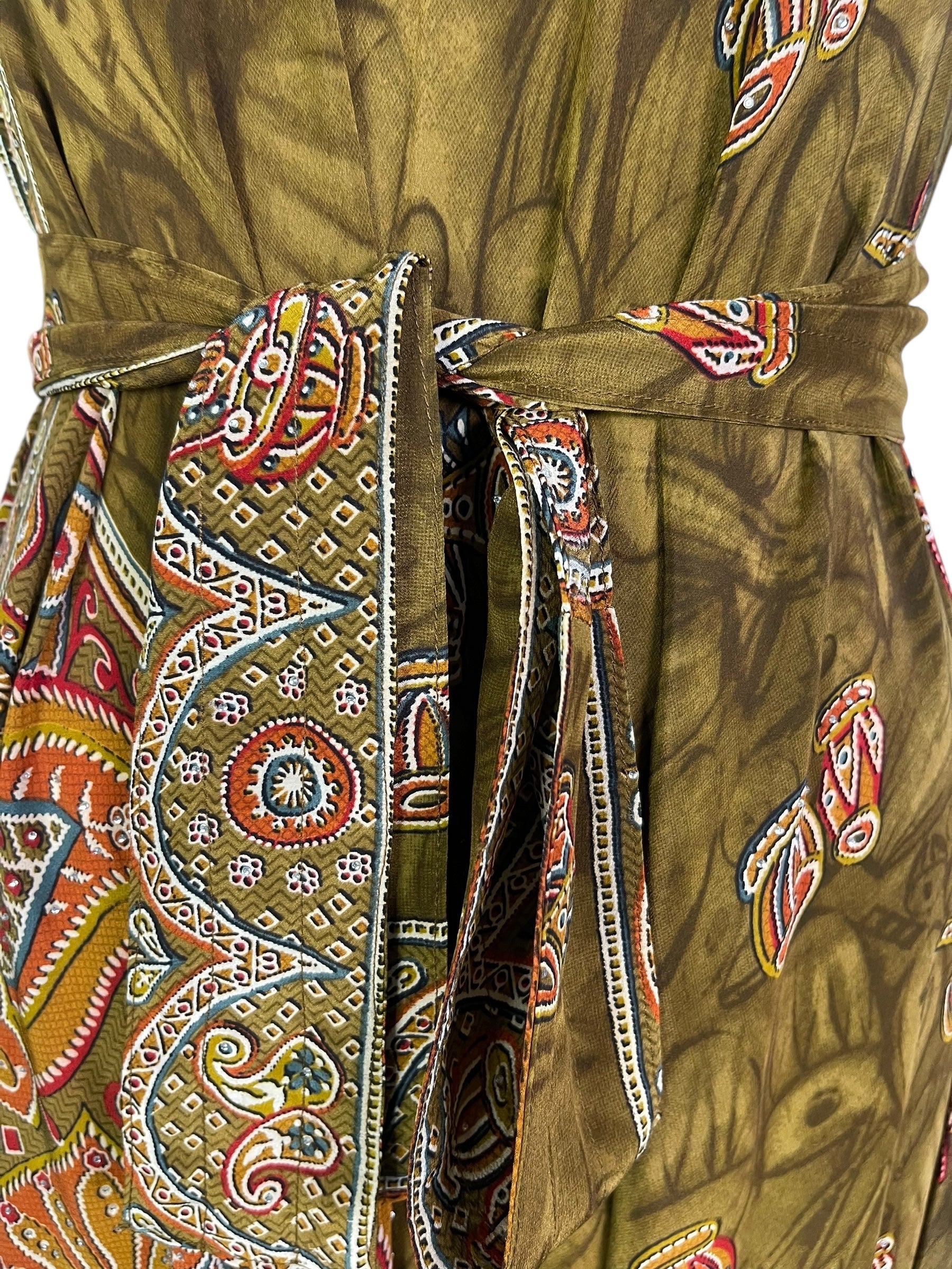 PRC7252 Avatar Pure Silk Maxi Dress with Belt