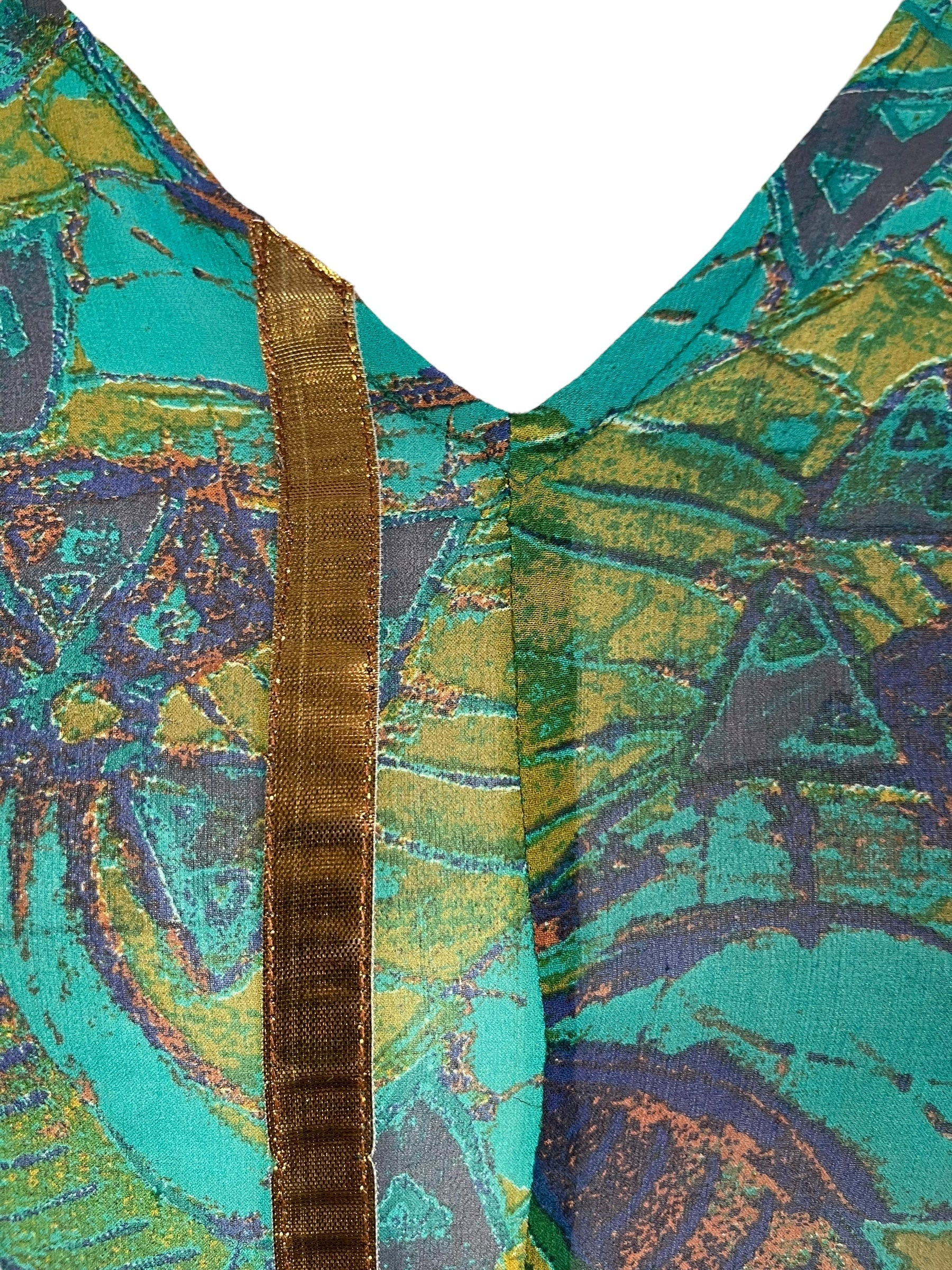 PRG7259 Sheer Avatar Pure Silk Waterfall Top