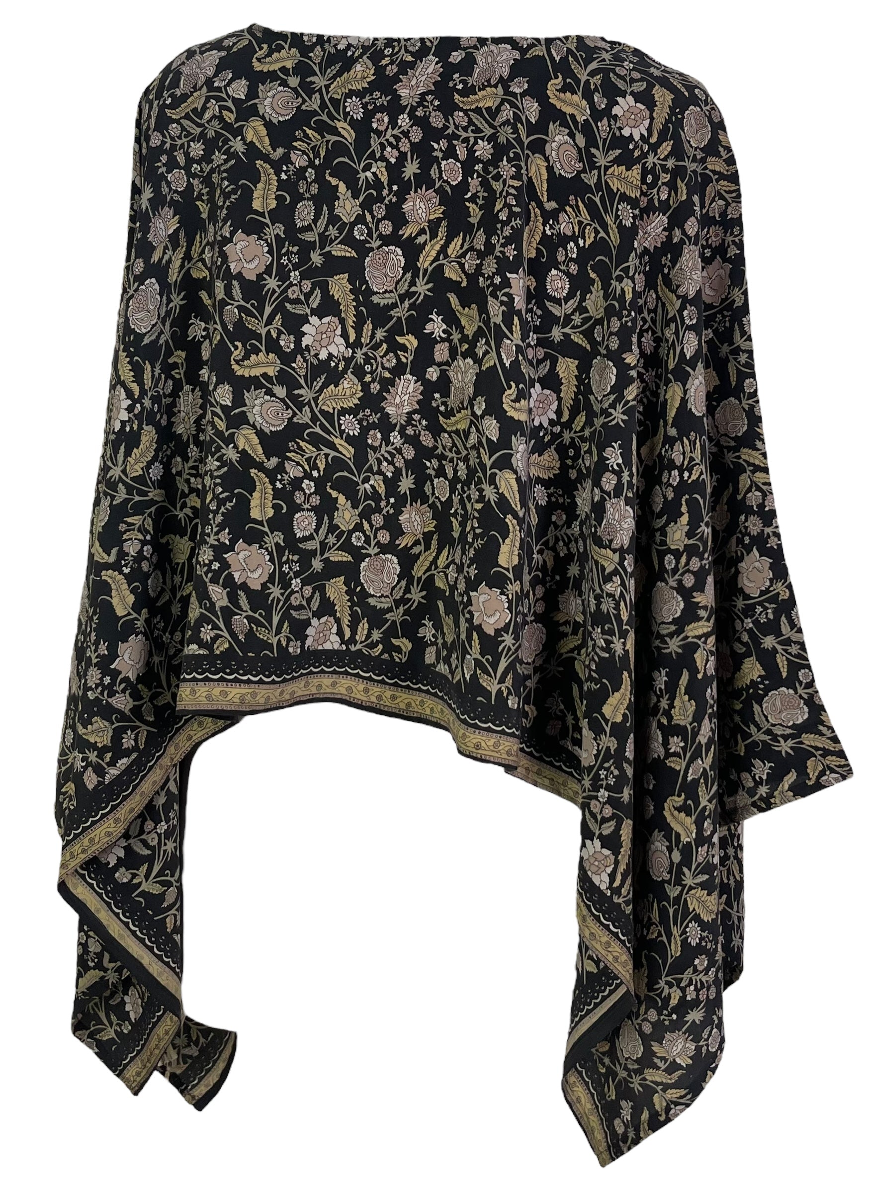 PRC6926 Avatar Pure Silk Capelet Poncho