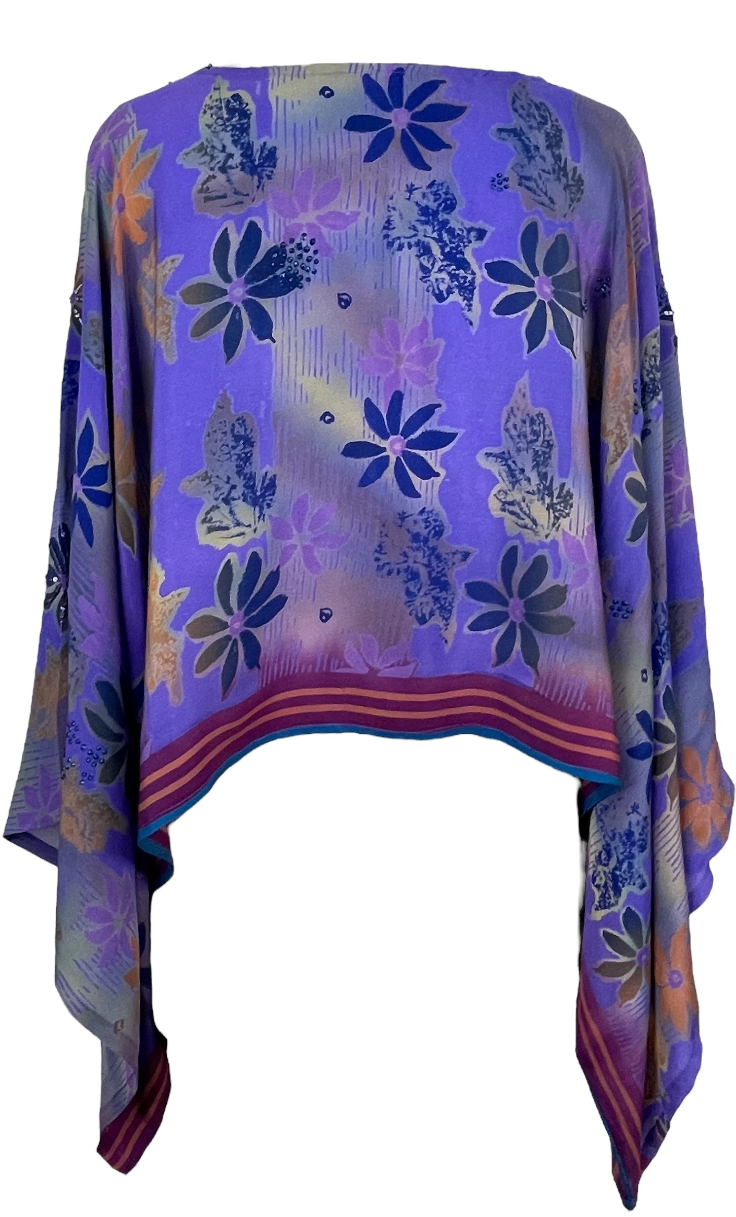 PRC7758 Avatar Pure Silk Kimono-Sleeved Top