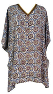PRC7308 Avatar Pure Silk Short Kaftan Tunic with Slits