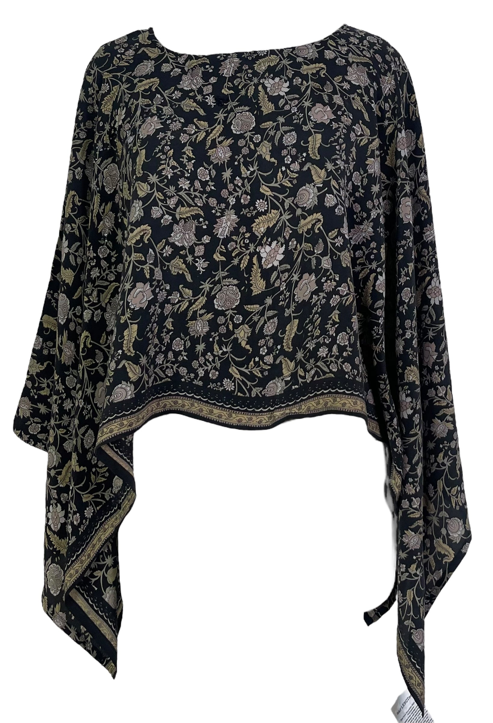 PRC6926 Avatar Pure Silk Capelet Poncho