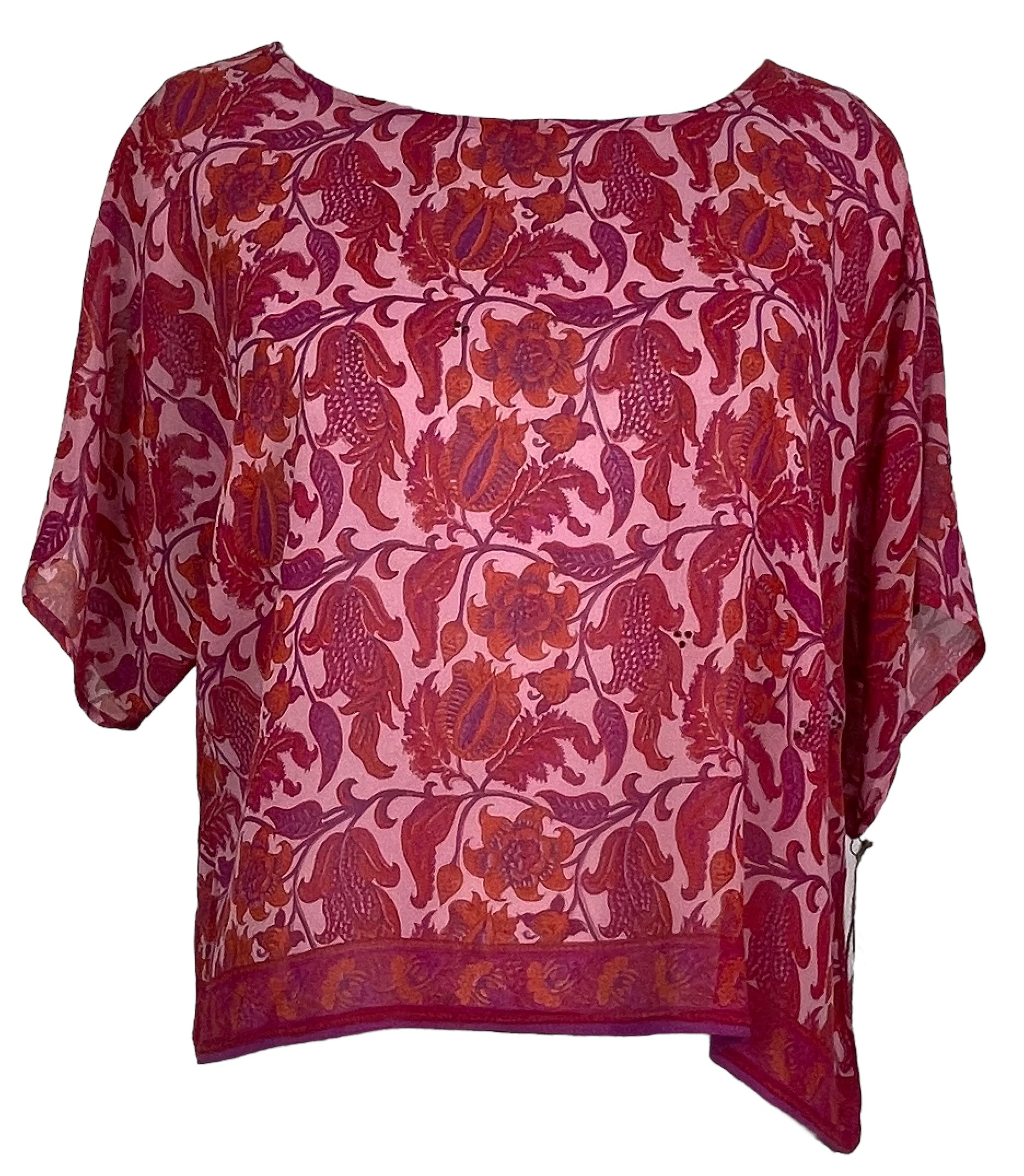 PRG4907 Sheer Avatar Pure Silk Boxy Top