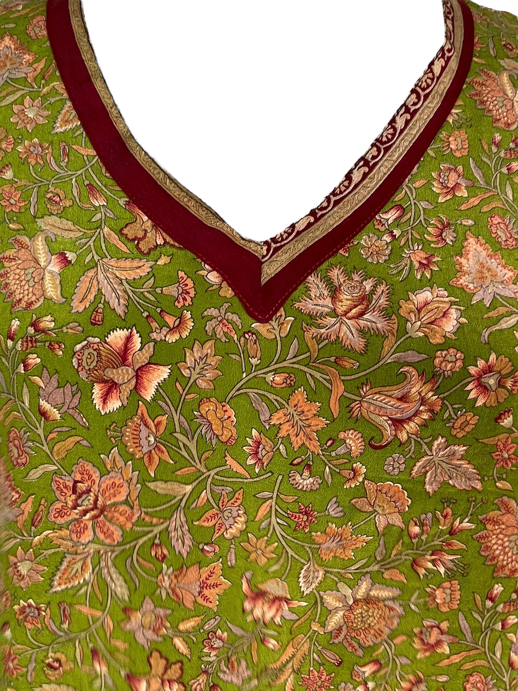 SOLD  PRC7506 Avatar Pure Silk Short Kaftan Tunic with Slits