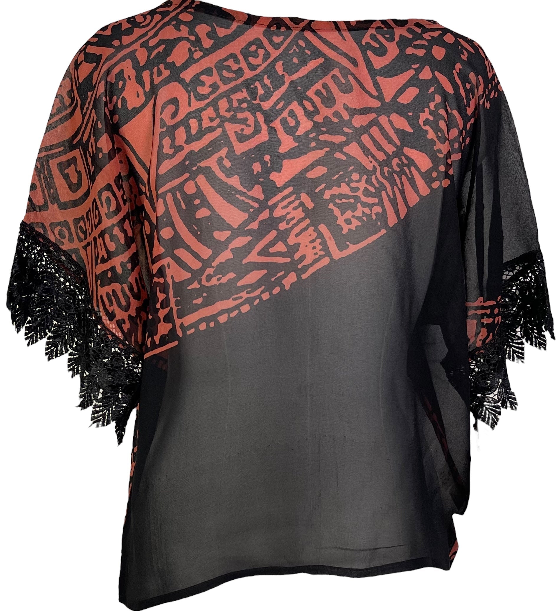 PRG7209 Sheer Avatar Pure Silk Boxy Top