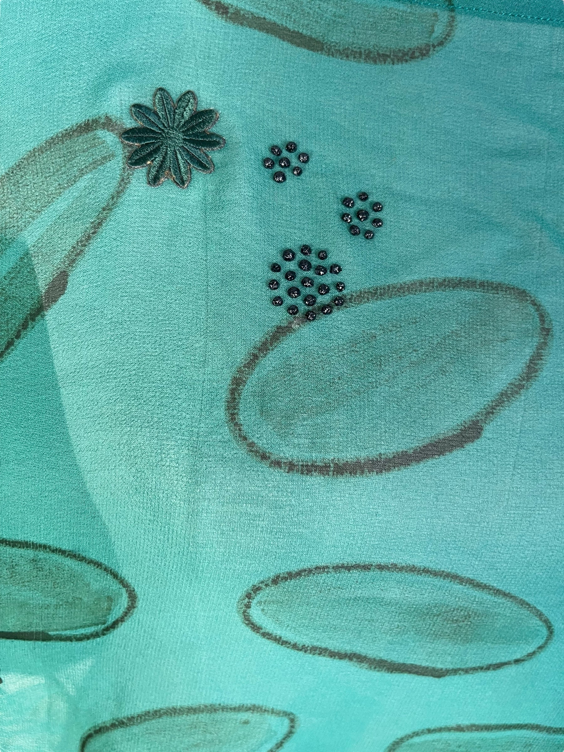 SOLD  PRG7364 Sheer Avatar Pure Silk Capelet Poncho