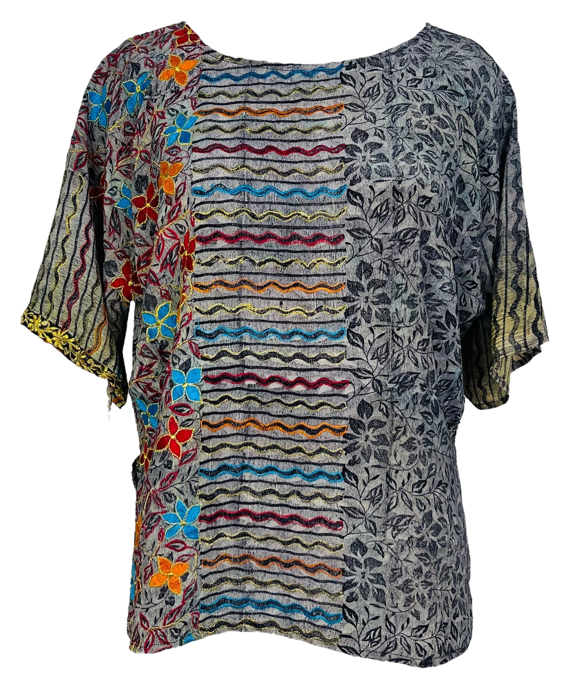 PRC6713 Avatar Pure Silk Side Slit Top