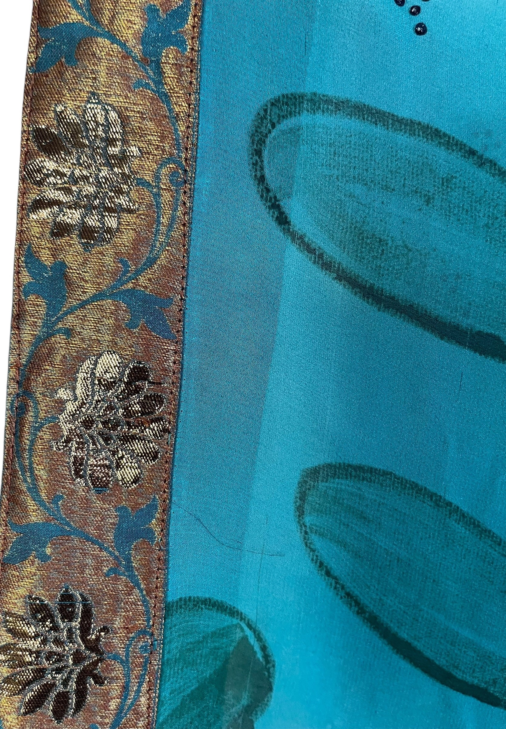 SOLD  PRG7364 Sheer Avatar Pure Silk Capelet Poncho