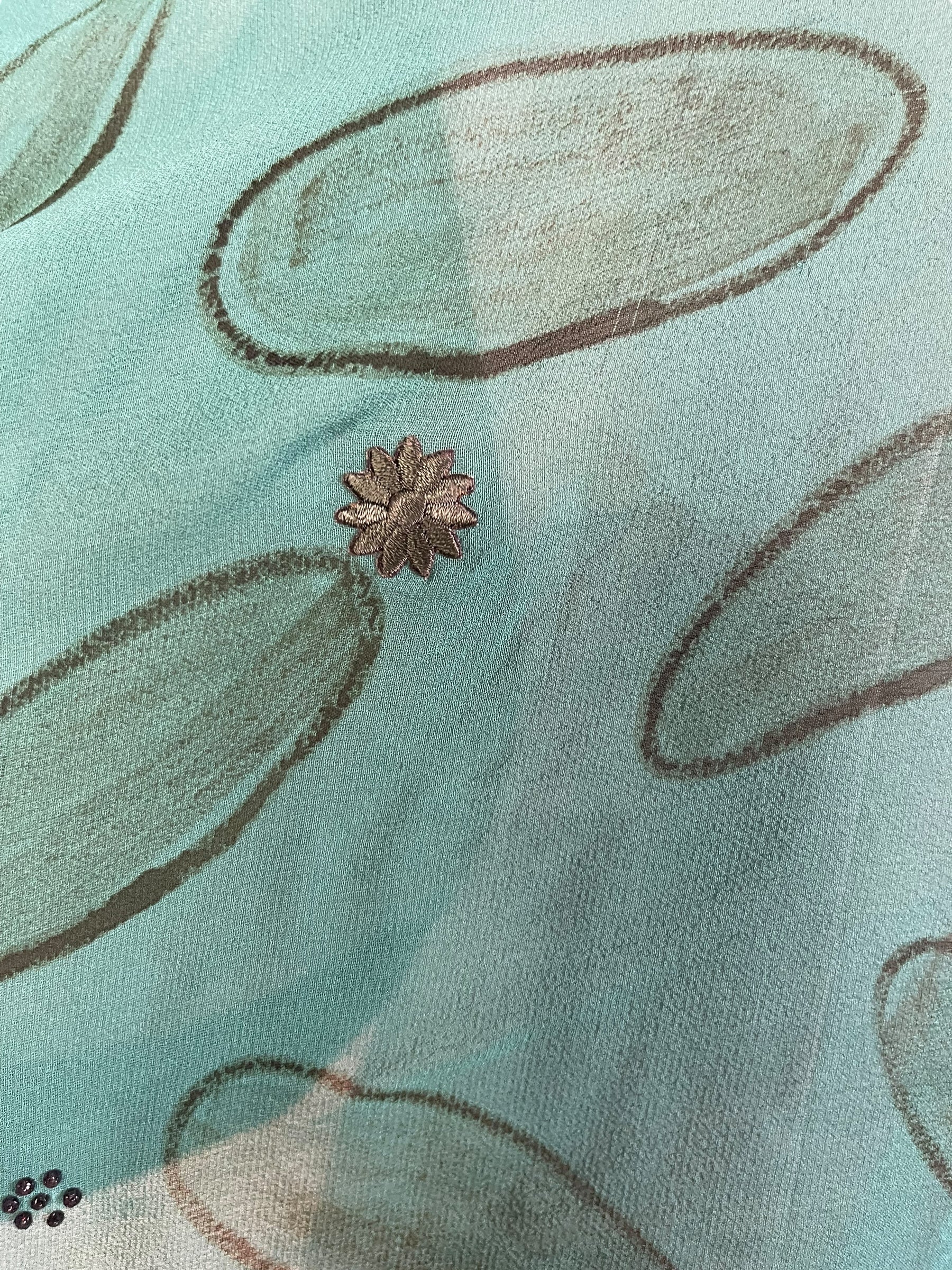 SOLD  PRG7364 Sheer Avatar Pure Silk Capelet Poncho