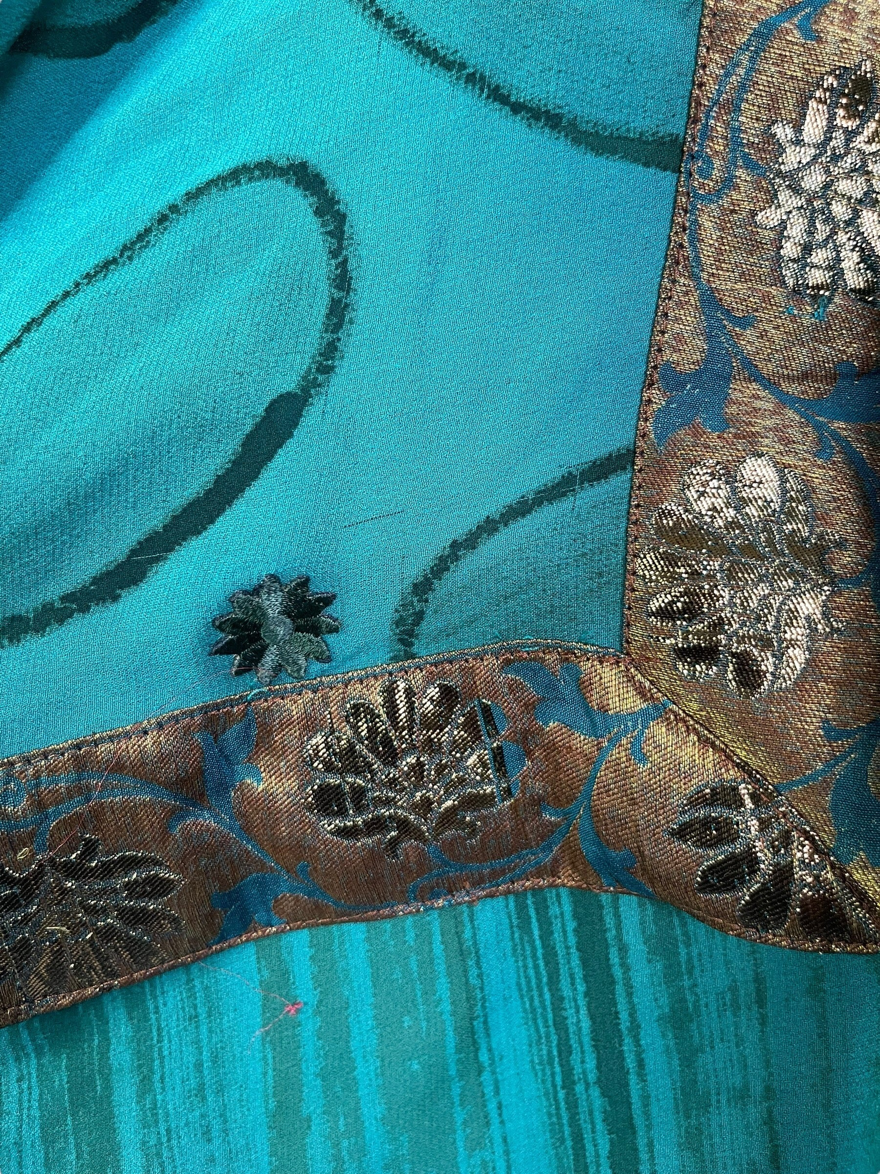 SOLD  PRG7364 Sheer Avatar Pure Silk Capelet Poncho