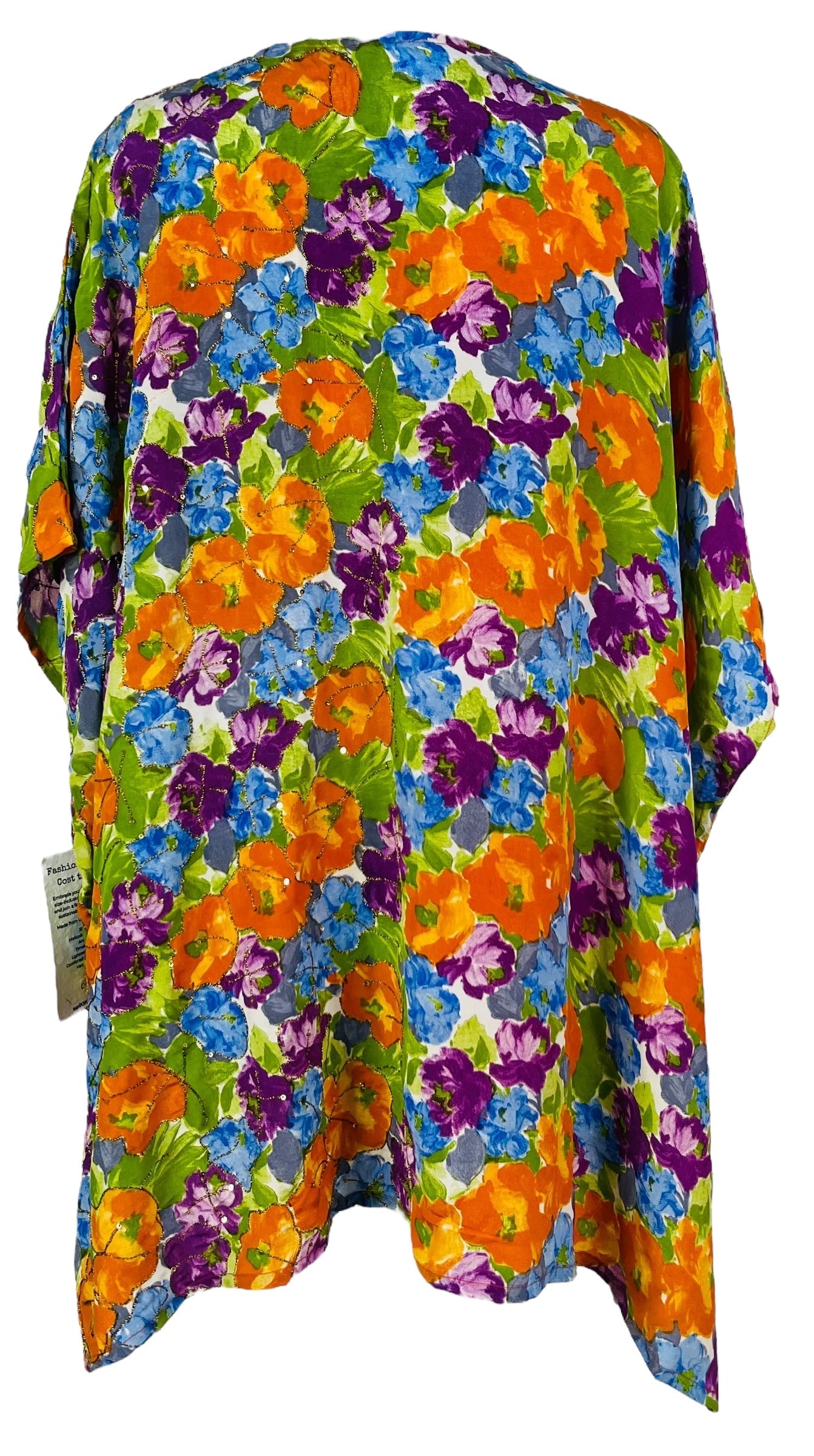 PRC7474 Avatar Pure Silk Short Kaftan Tunic with Slits