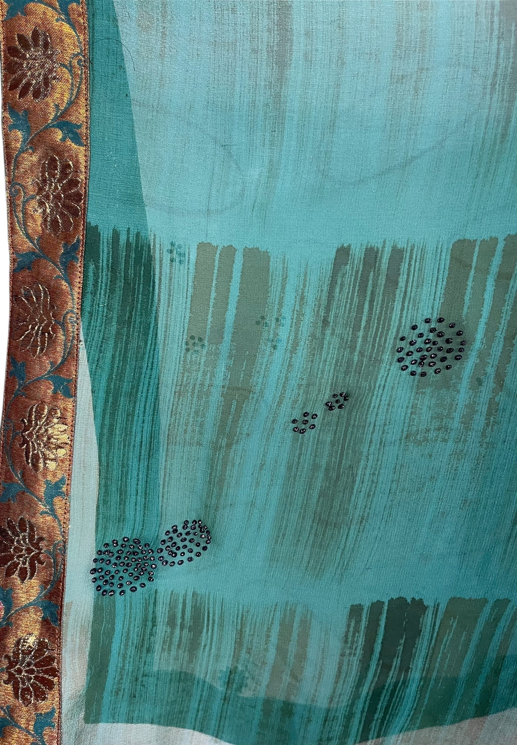 SOLD  PRG7364 Sheer Avatar Pure Silk Capelet Poncho