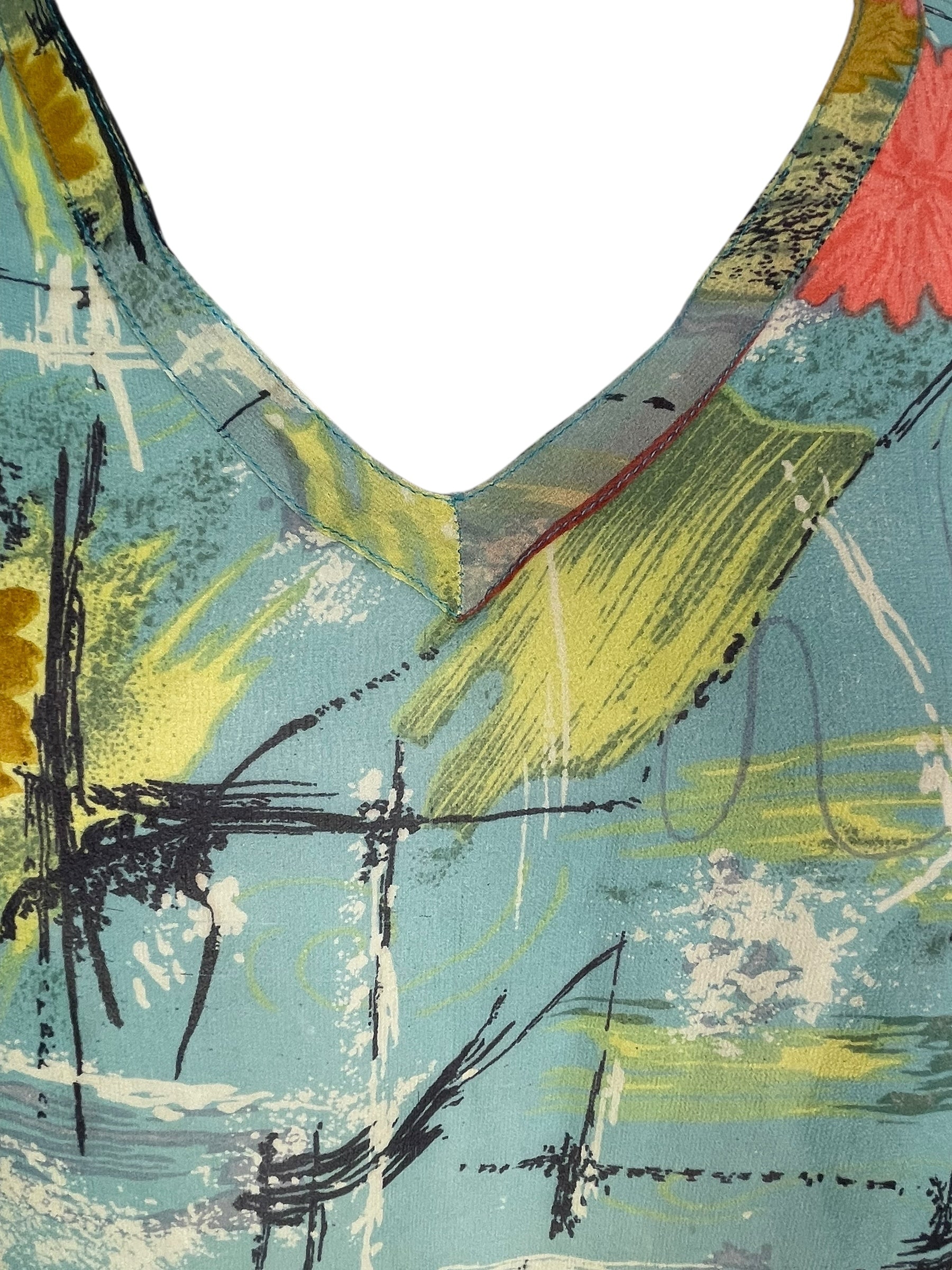 SOLD  PRG7709 Sheer Avatar Pure Silk Short Kaftan Tunic with Slits