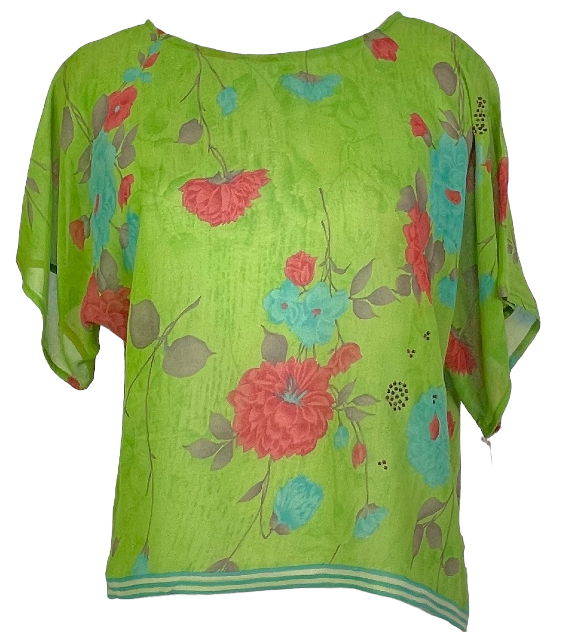 PRG4908 Sheer Avatar Pure Silk Boxy Top