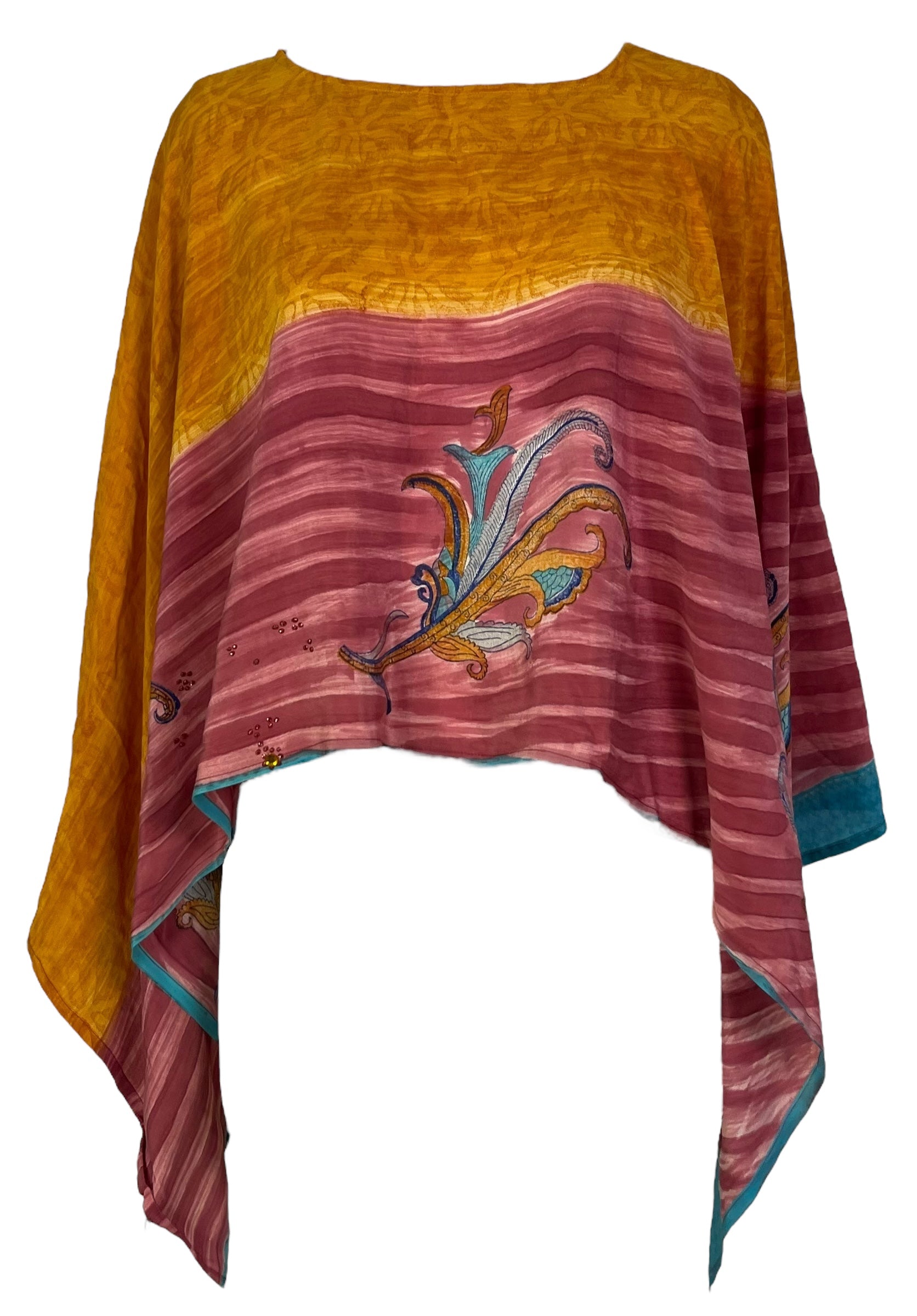 PRC7320 Avatar Pure Silk Capelet Poncho