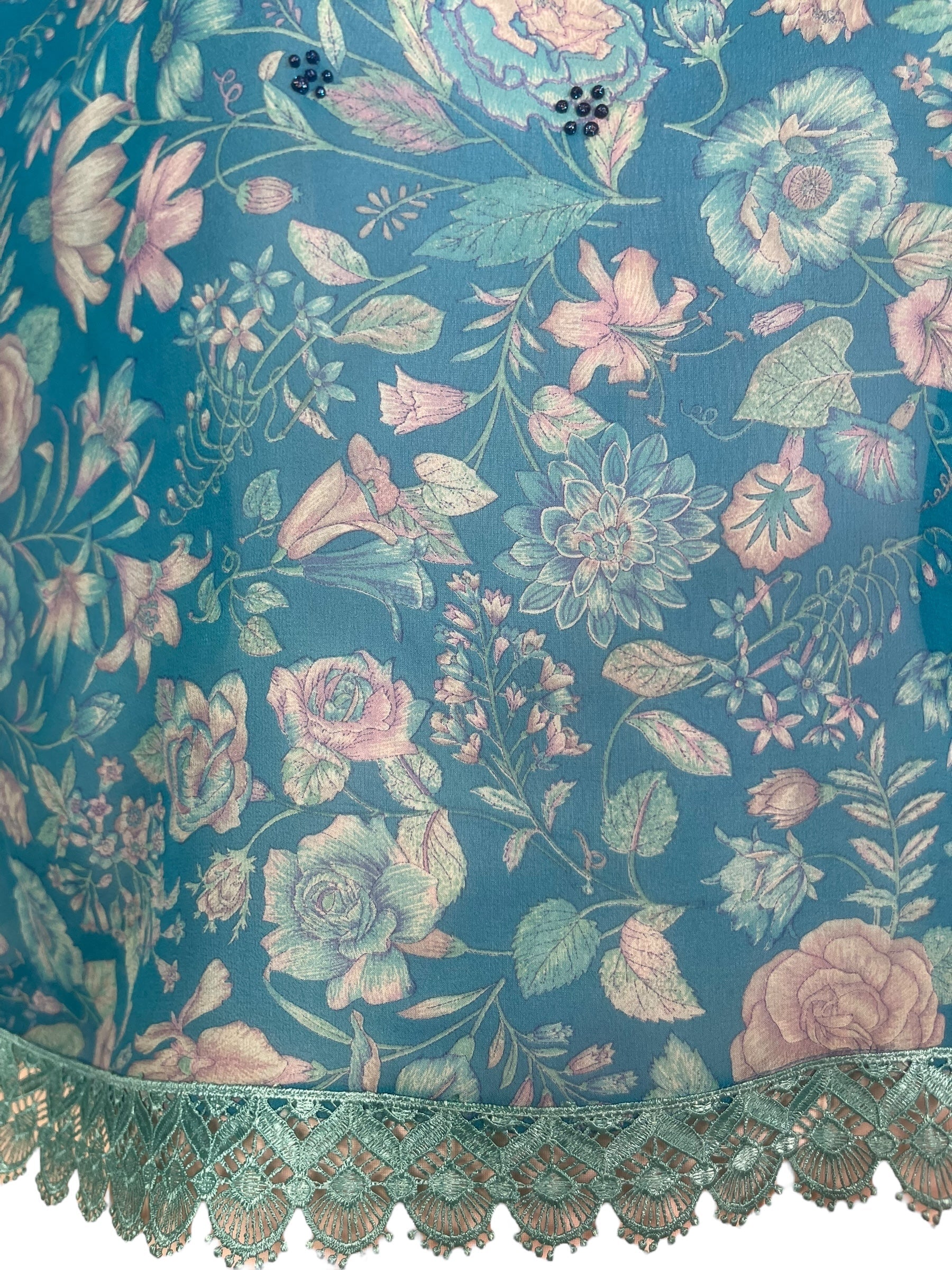 PRG6305 Sheer Avatar Pure Silk Side Slit Top