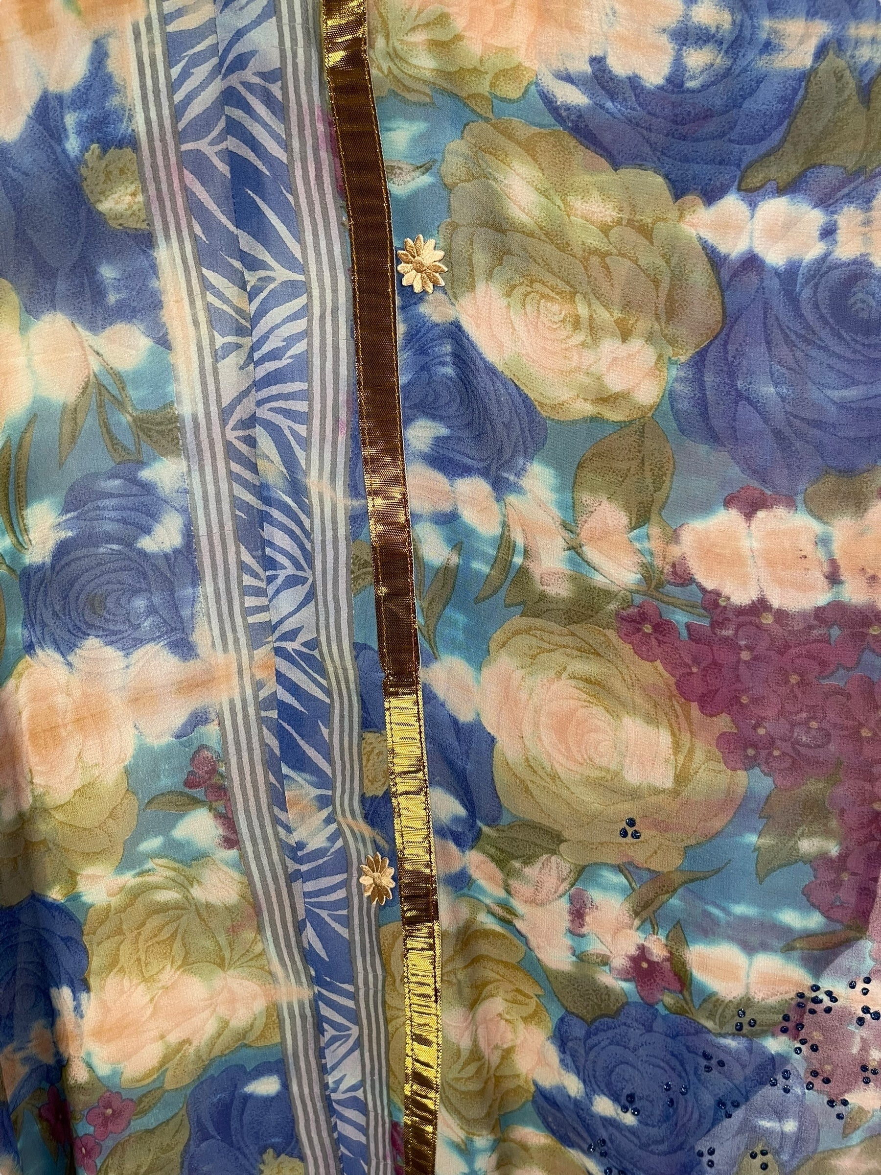 PRG6842 Sheer Sheer Avatar Pure Silk Waterfall Top