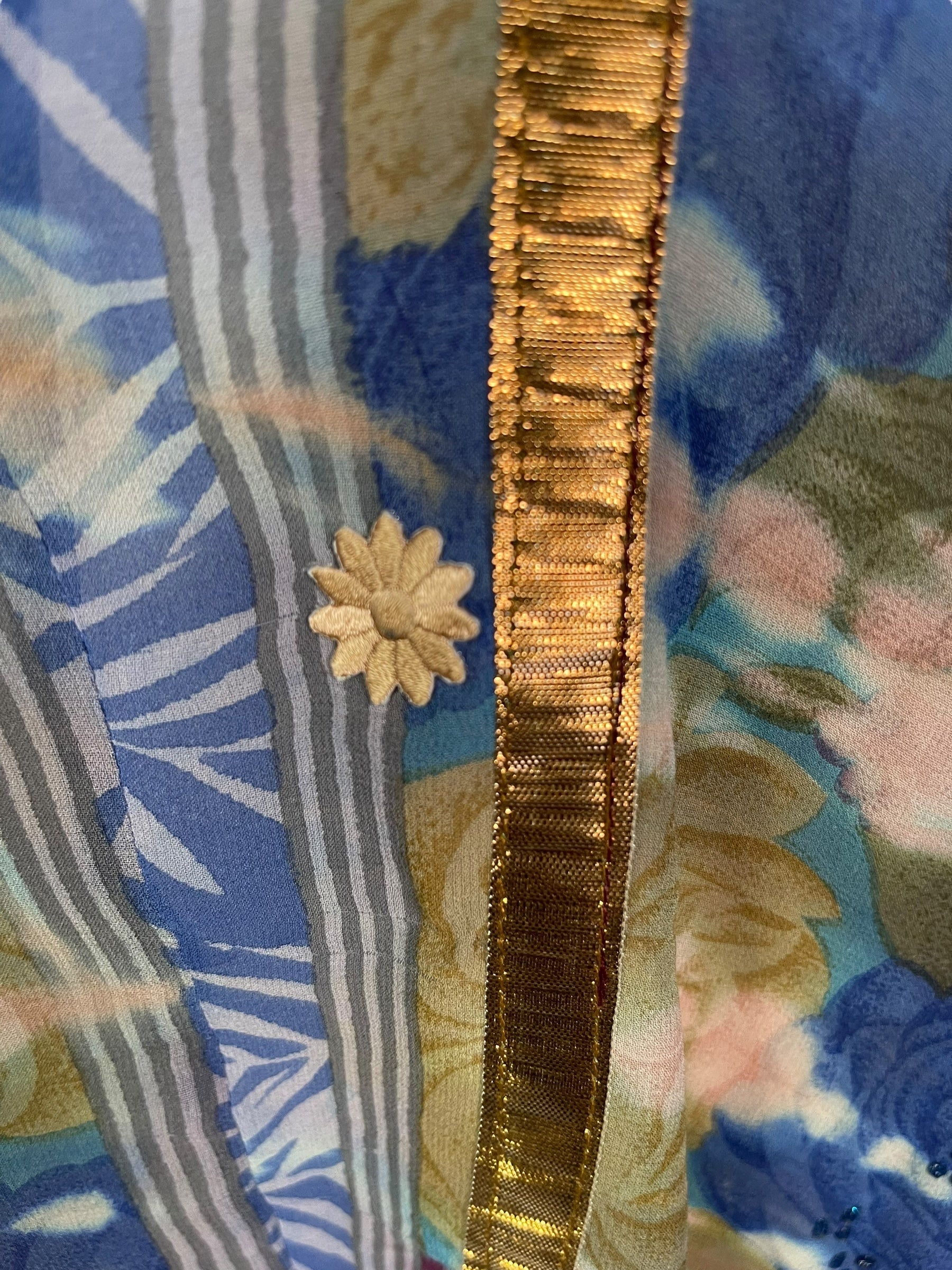 PRG6842 Sheer Sheer Avatar Pure Silk Waterfall Top