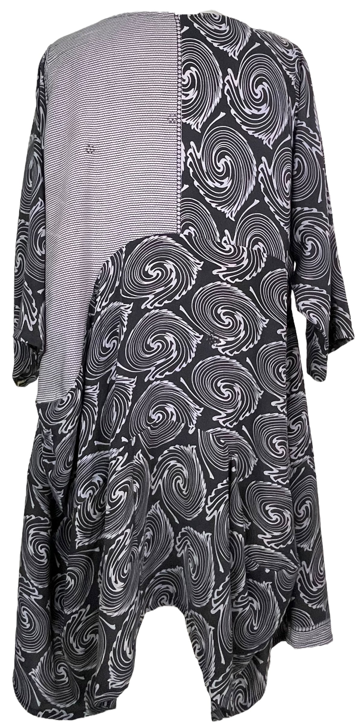 PRC7816 Avatar Pure Silk Sculptural Long Tunic Dress