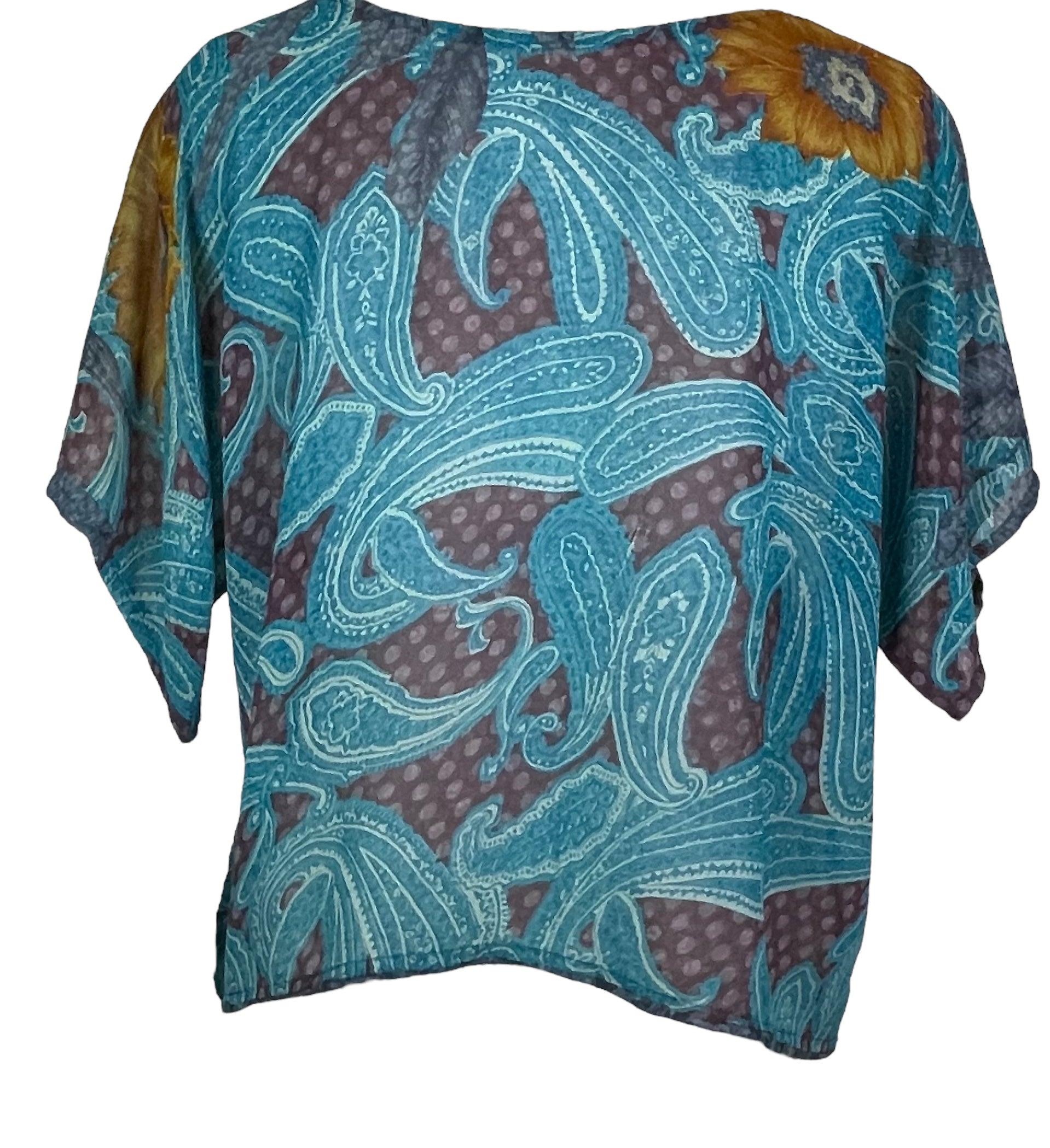 PRG5504 Sheer Avatar Pure Silk Boxy Top