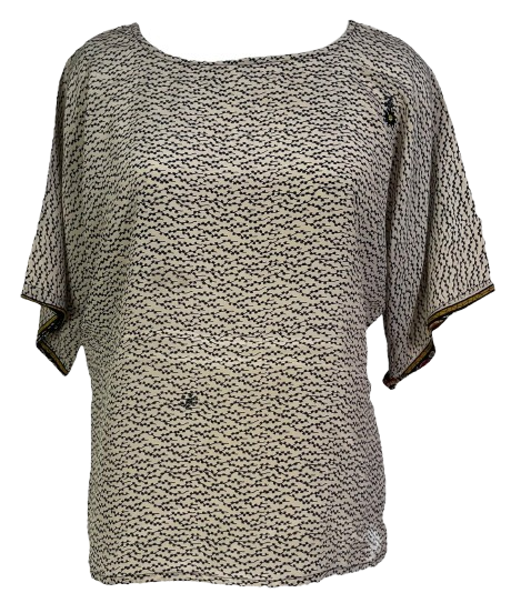 PRC6866 Avatar Pure Silk Side Slit Top