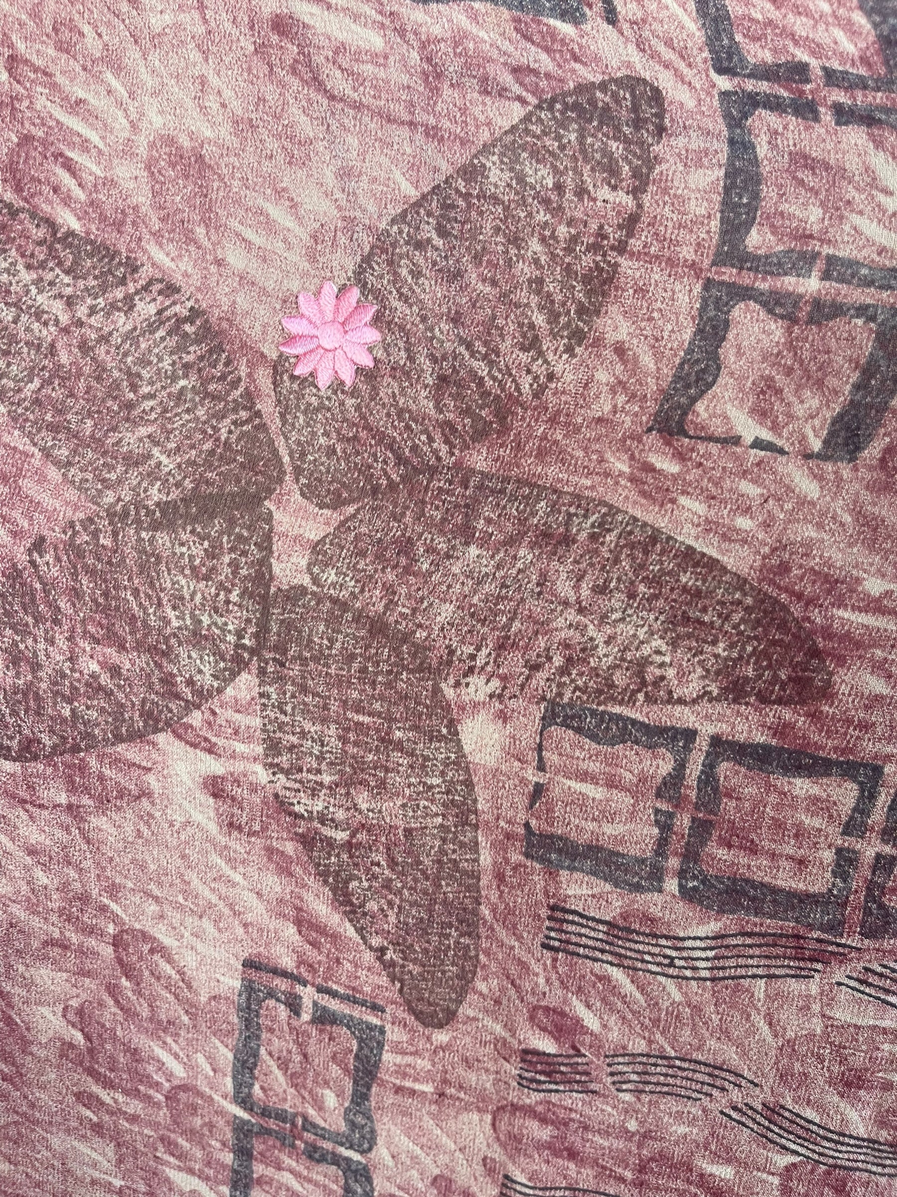 PRG7049 Sheer Avatar Pure Silk Waterfall Top