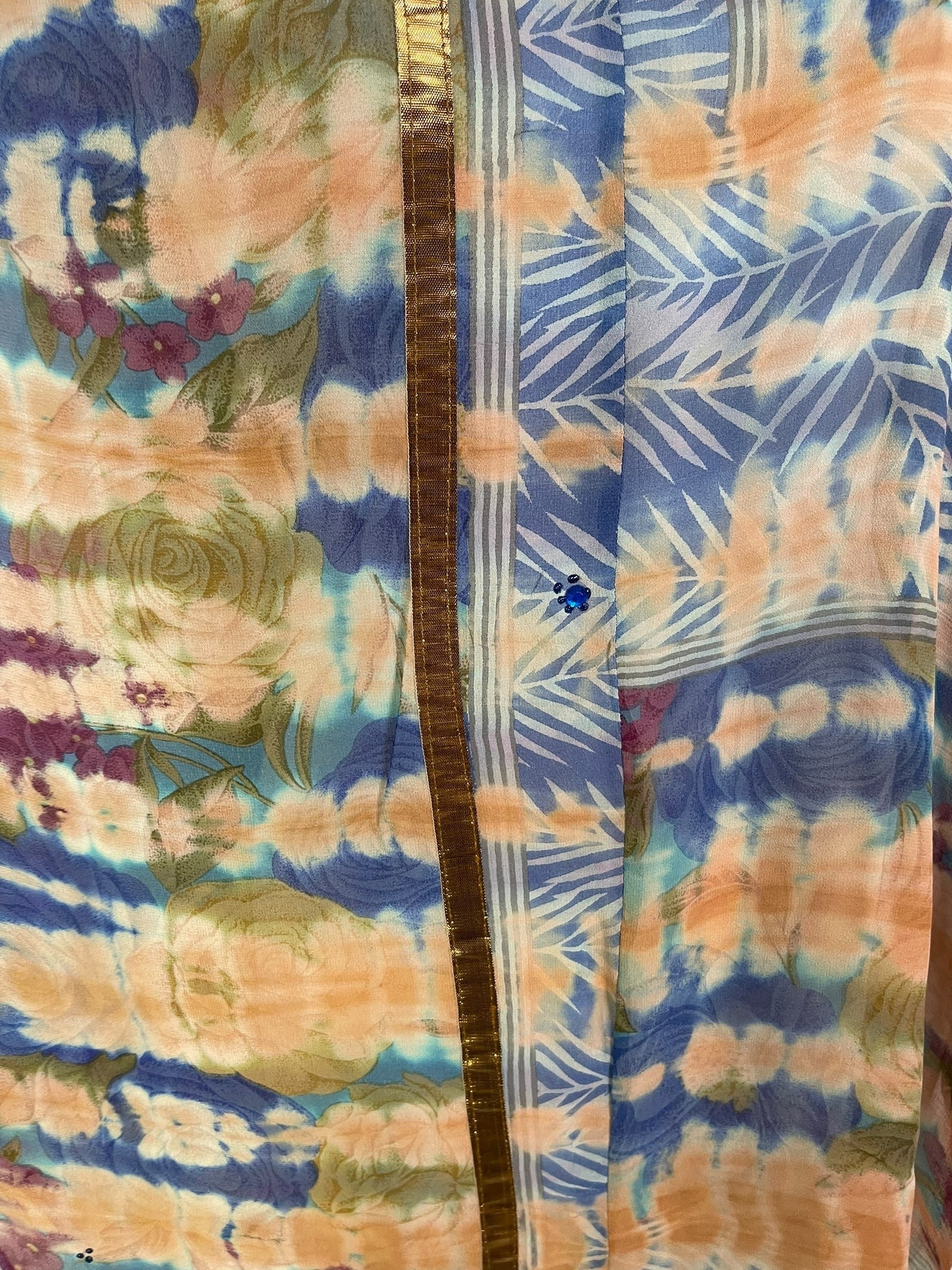 PRG6842 Sheer Sheer Avatar Pure Silk Waterfall Top