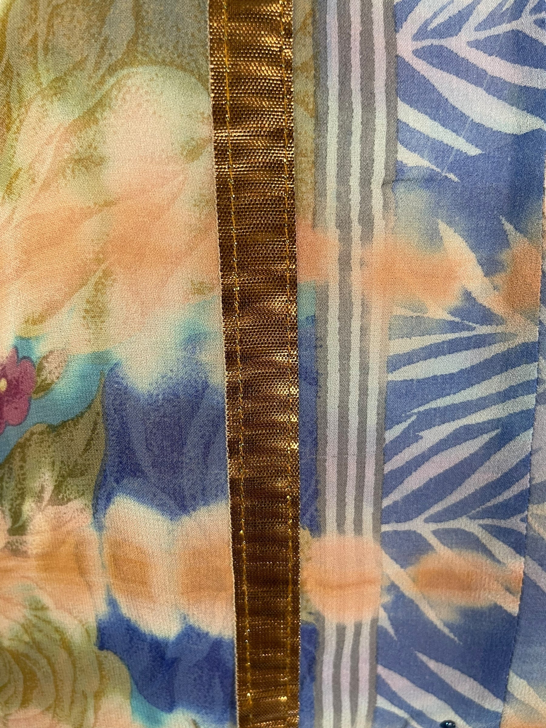 PRG6842 Sheer Sheer Avatar Pure Silk Waterfall Top