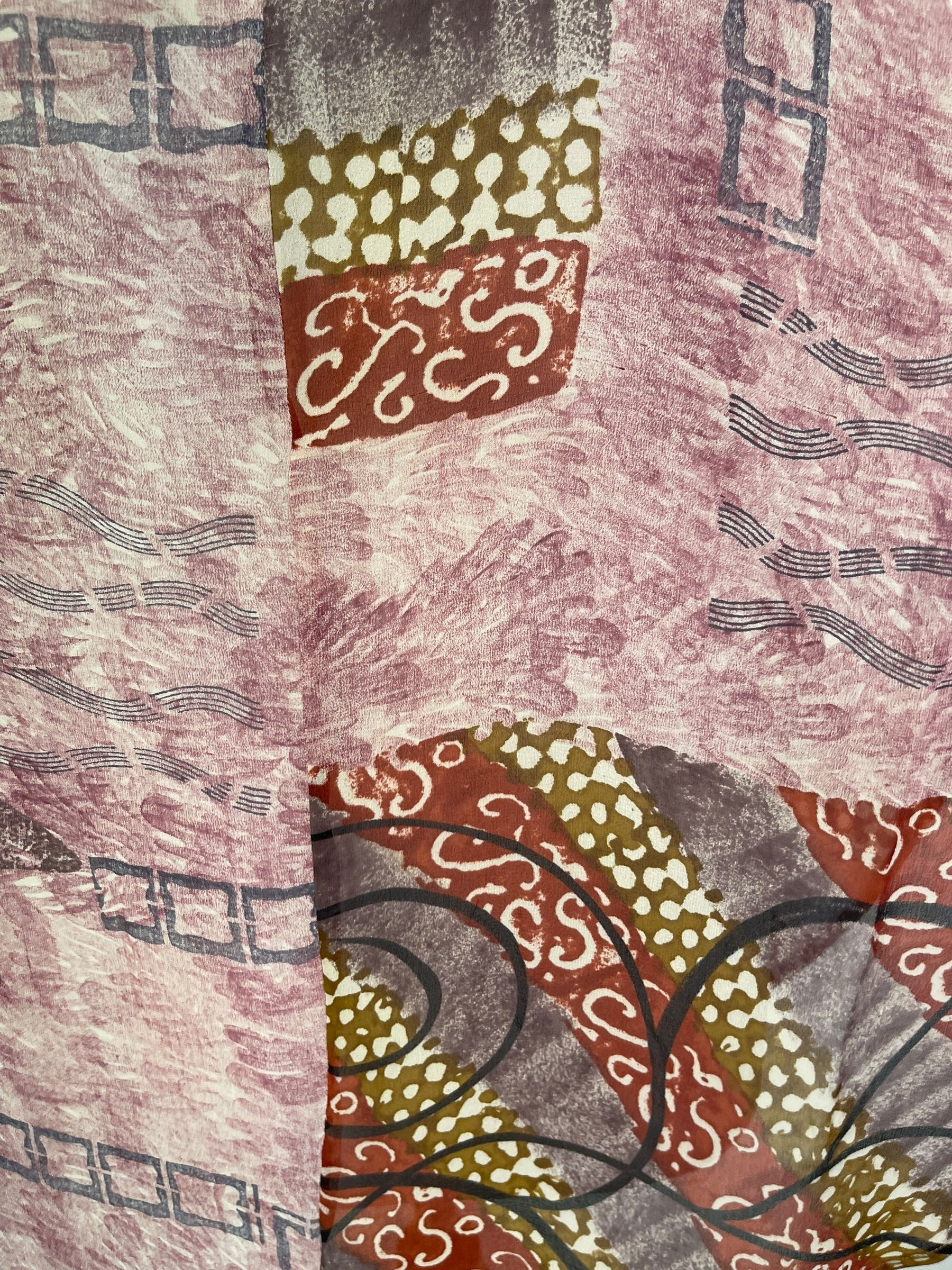 PRG7049 Sheer Avatar Pure Silk Waterfall Top