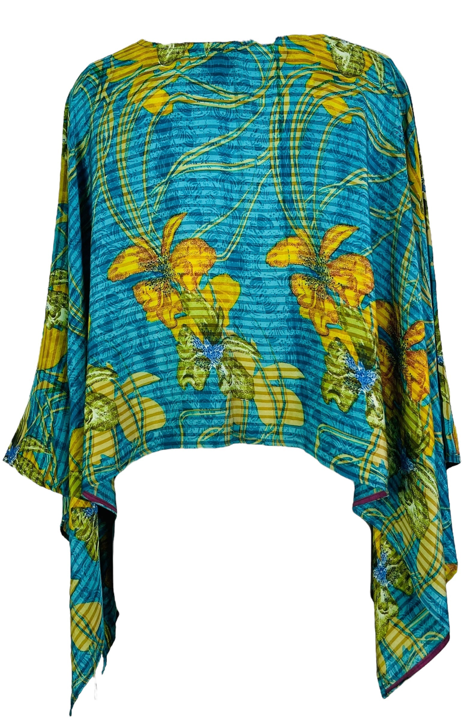 PRC7514 Avatar Pure Silk Capelet Poncho