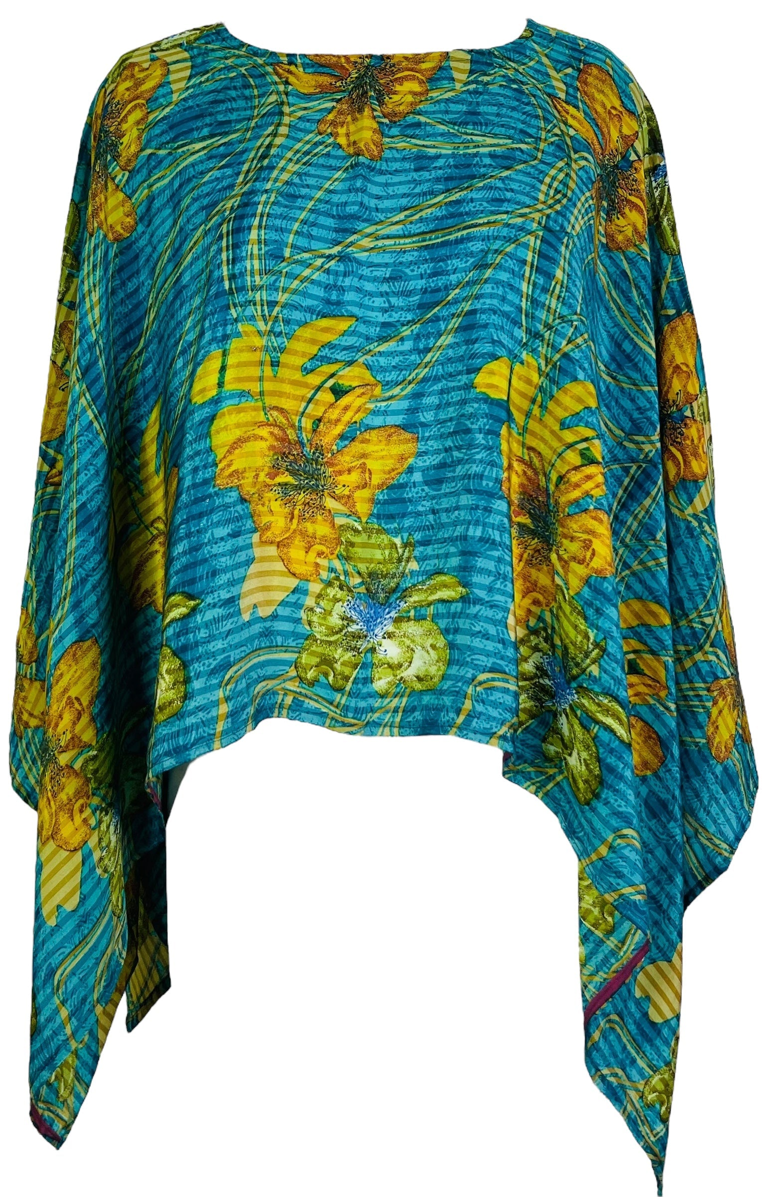 PRC7514 Avatar Pure Silk Capelet Poncho