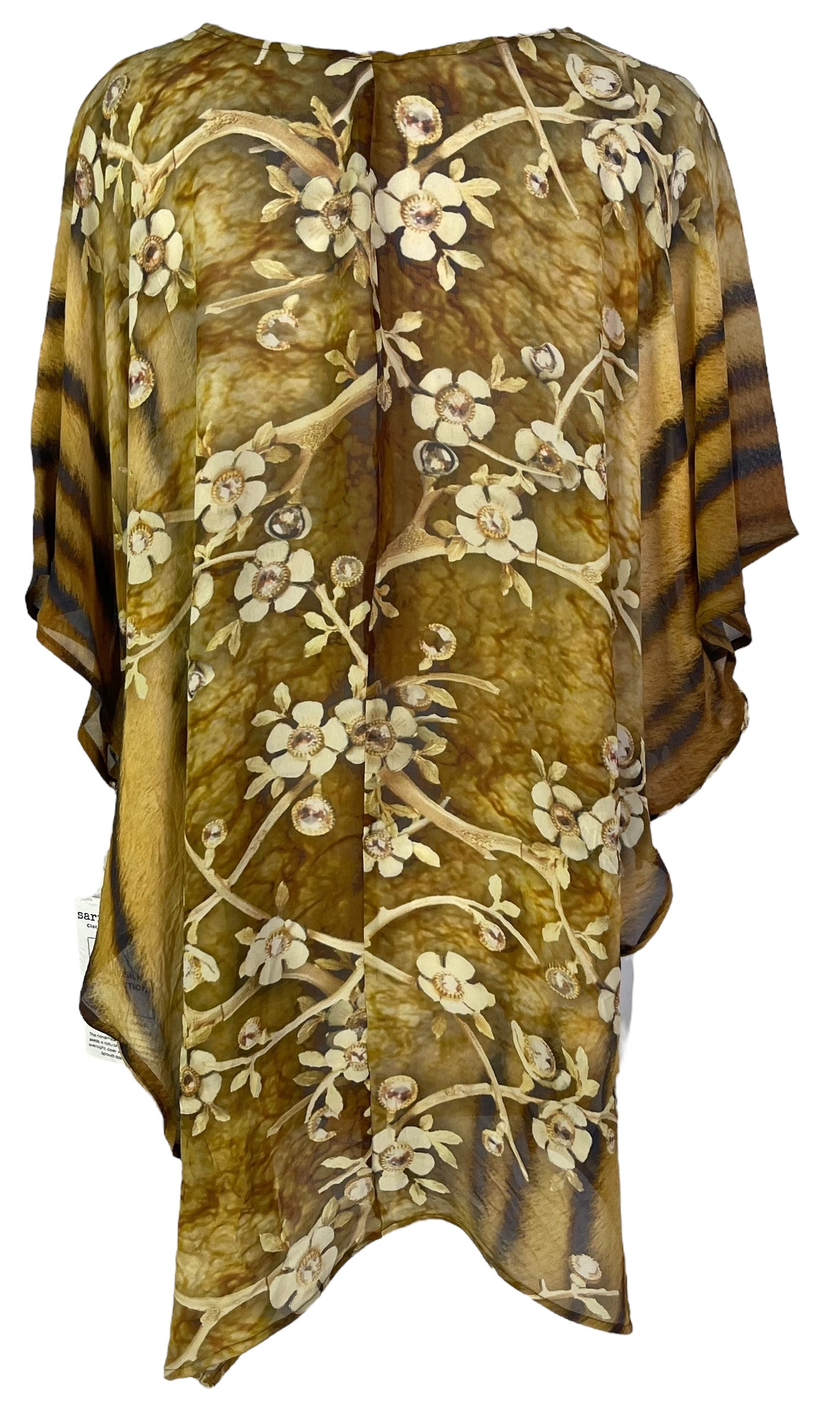 PRG7060 Sheer Avatar Pure Silk Waterfall Top