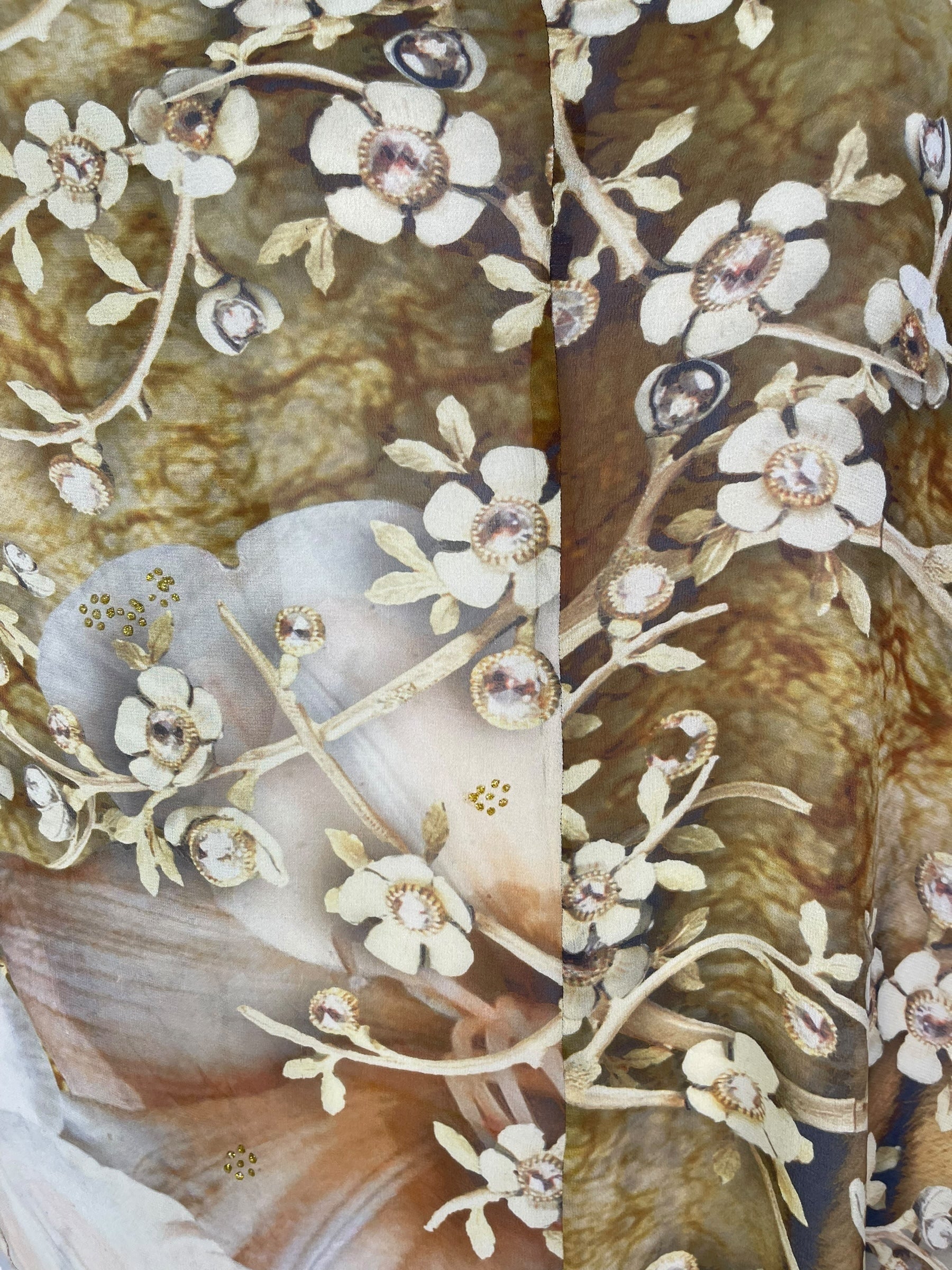 PRG7060 Sheer Avatar Pure Silk Waterfall Top