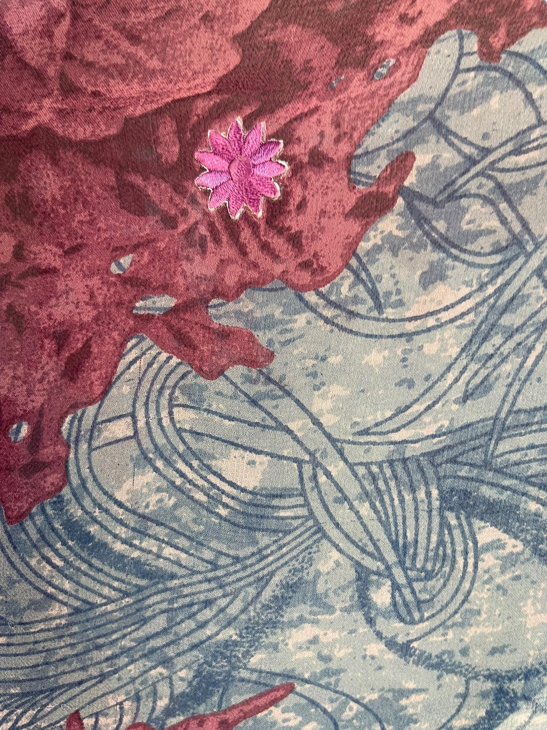 PRG7272 Sheer Avatar Pure Silk Waterfall Top