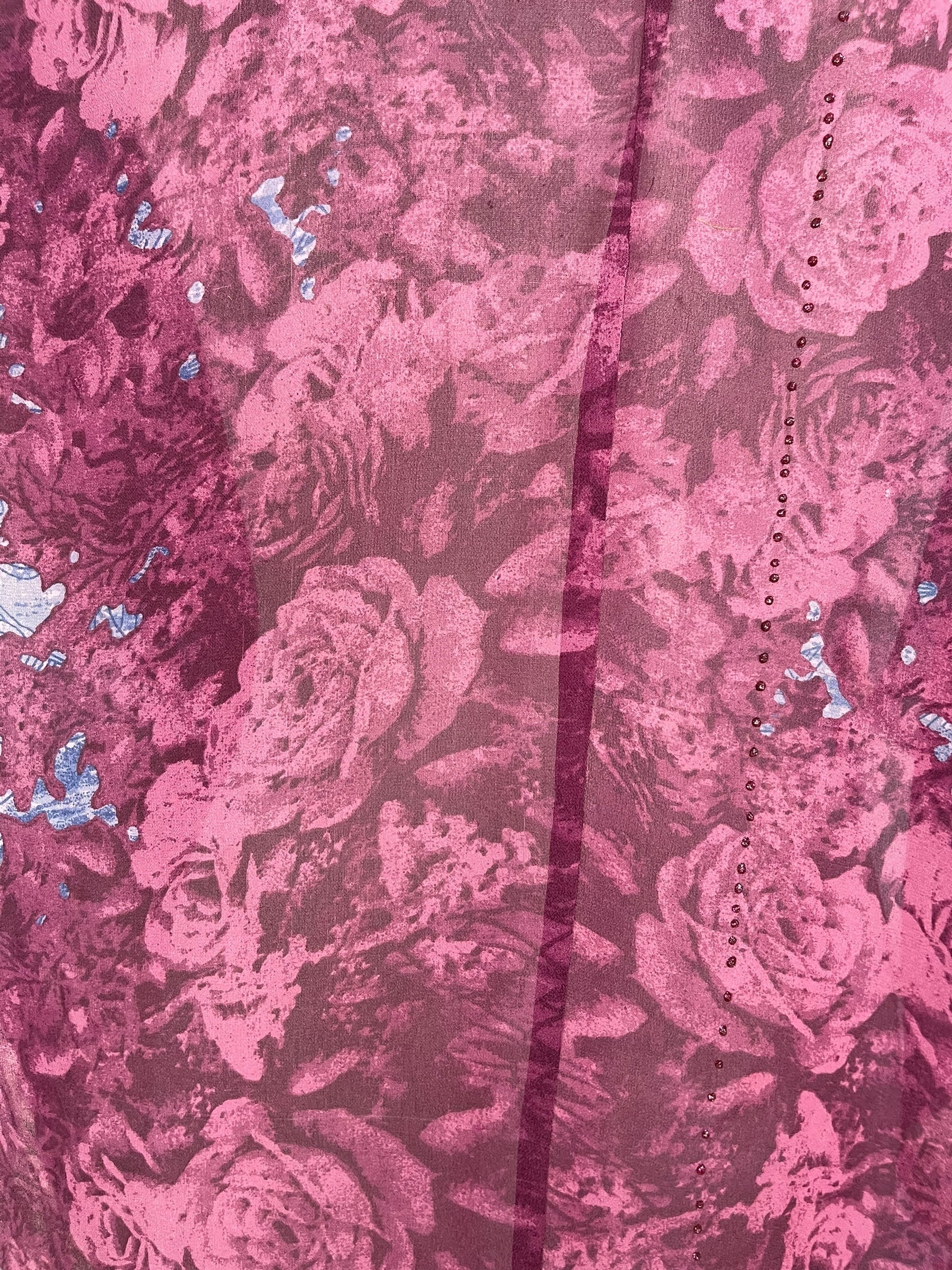 PRG7272 Sheer Avatar Pure Silk Waterfall Top