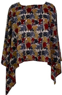 PRC7003 Avatar Pure Silk Capelet Poncho