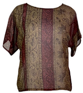 PRG7480 Sheer Avatar Pure Silk Boxy Top