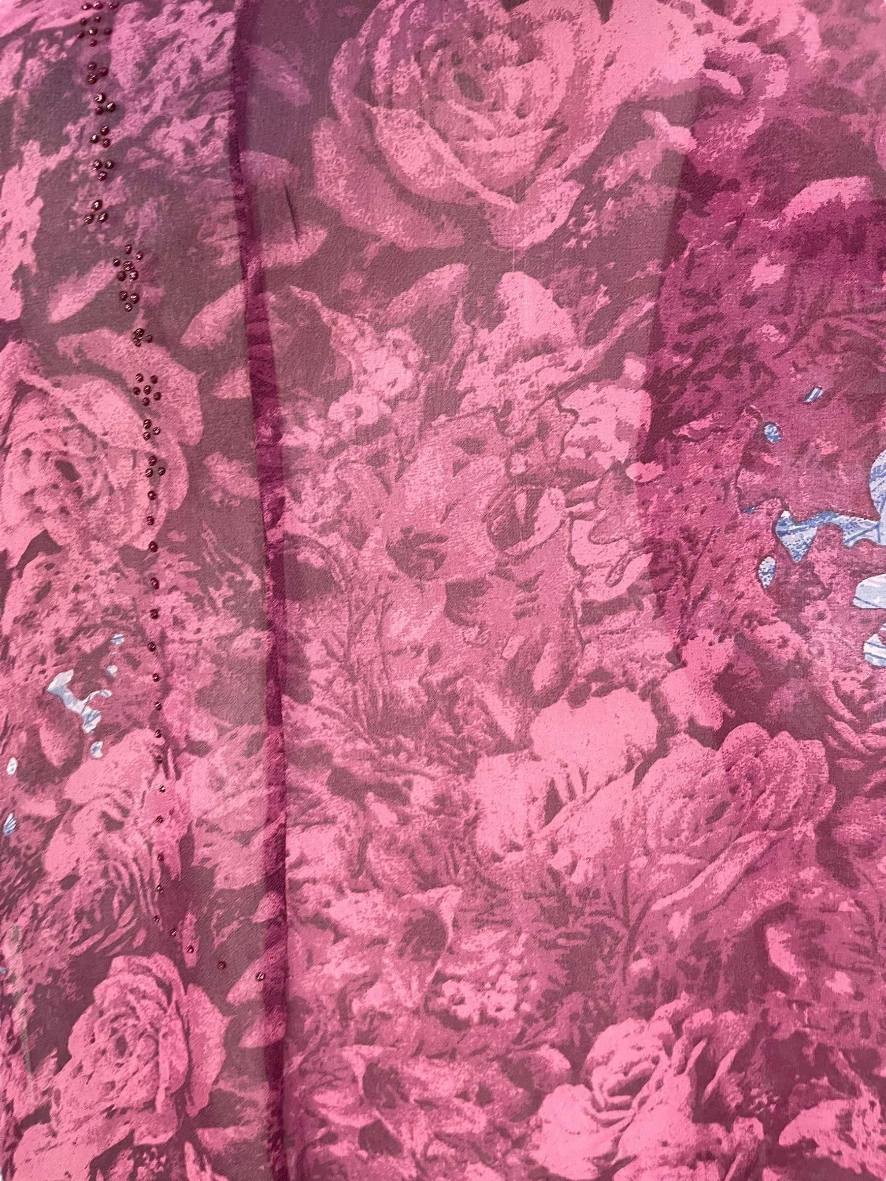 PRG7272 Sheer Avatar Pure Silk Waterfall Top