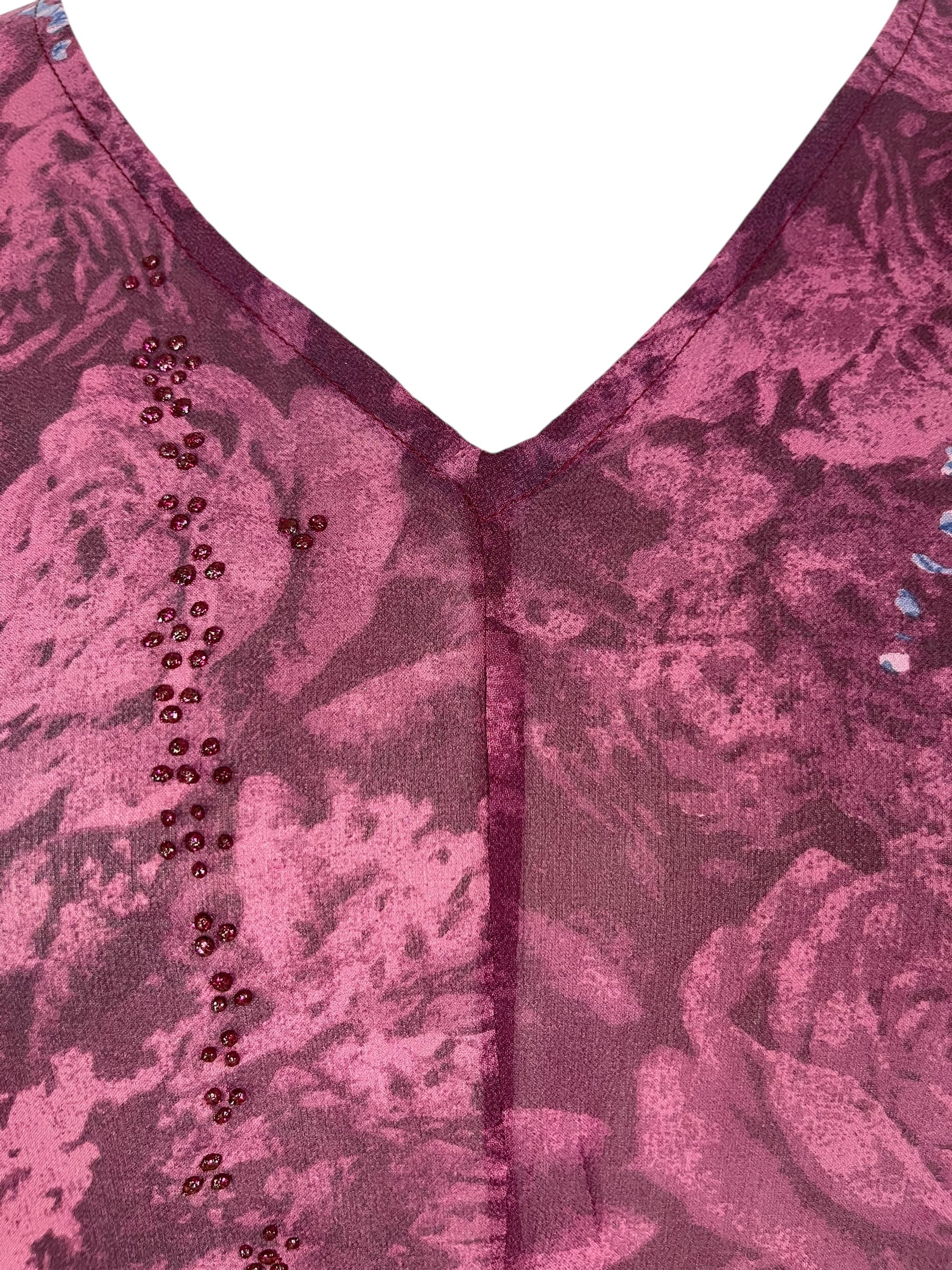 PRG7272 Sheer Avatar Pure Silk Waterfall Top