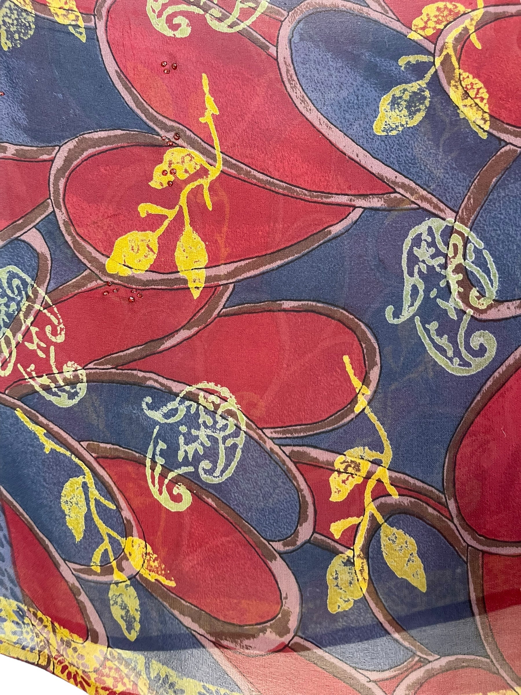 PRG7193 Sheer Avatar Pure Silk Capelet Poncho