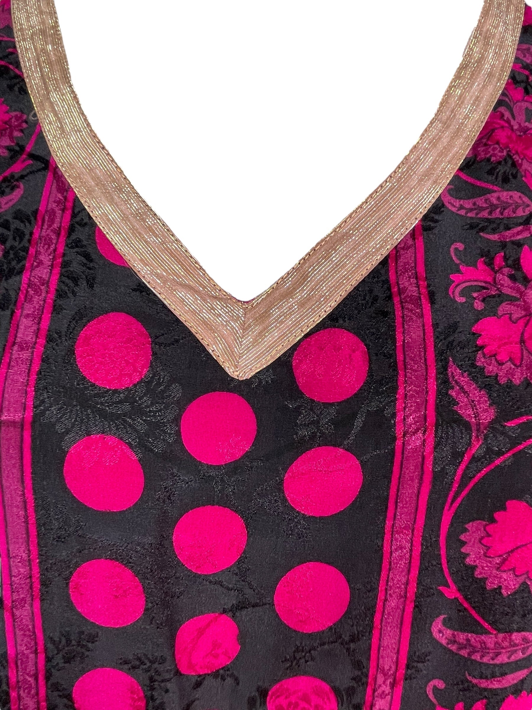 PRC7504 Avatar Pure Silk Short Kaftan Tunic with Slits